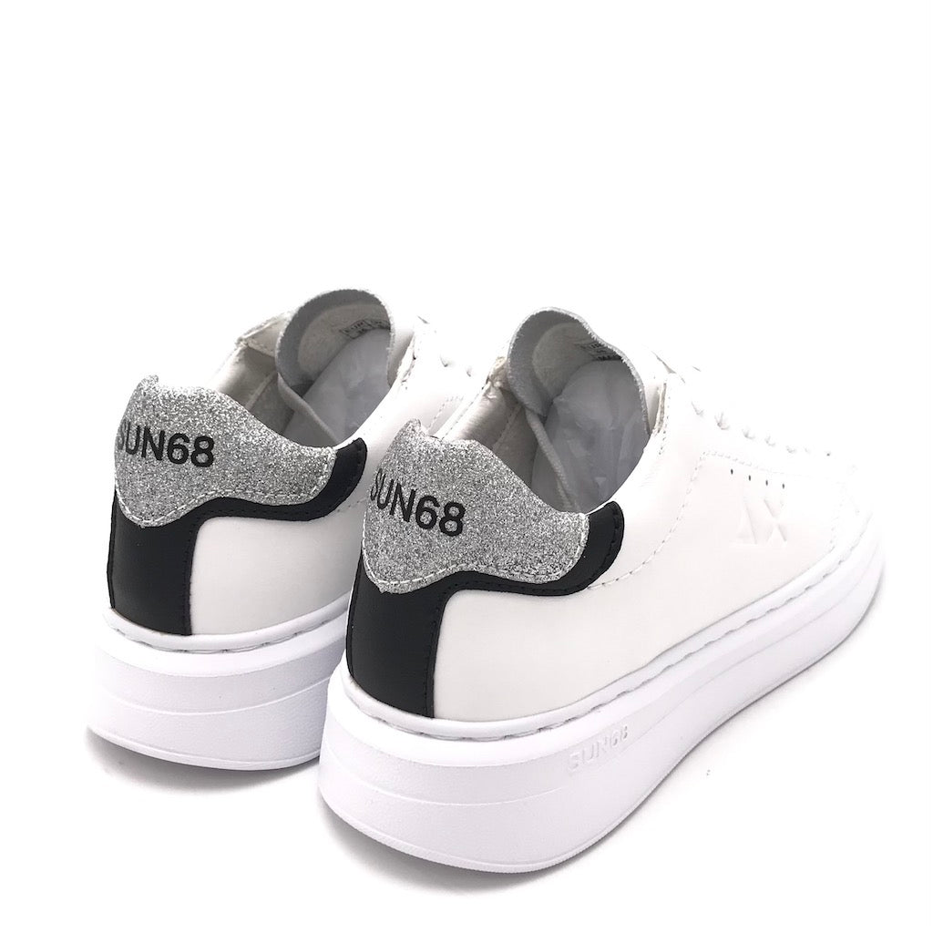 Sneakers Grace leather bianco-argento