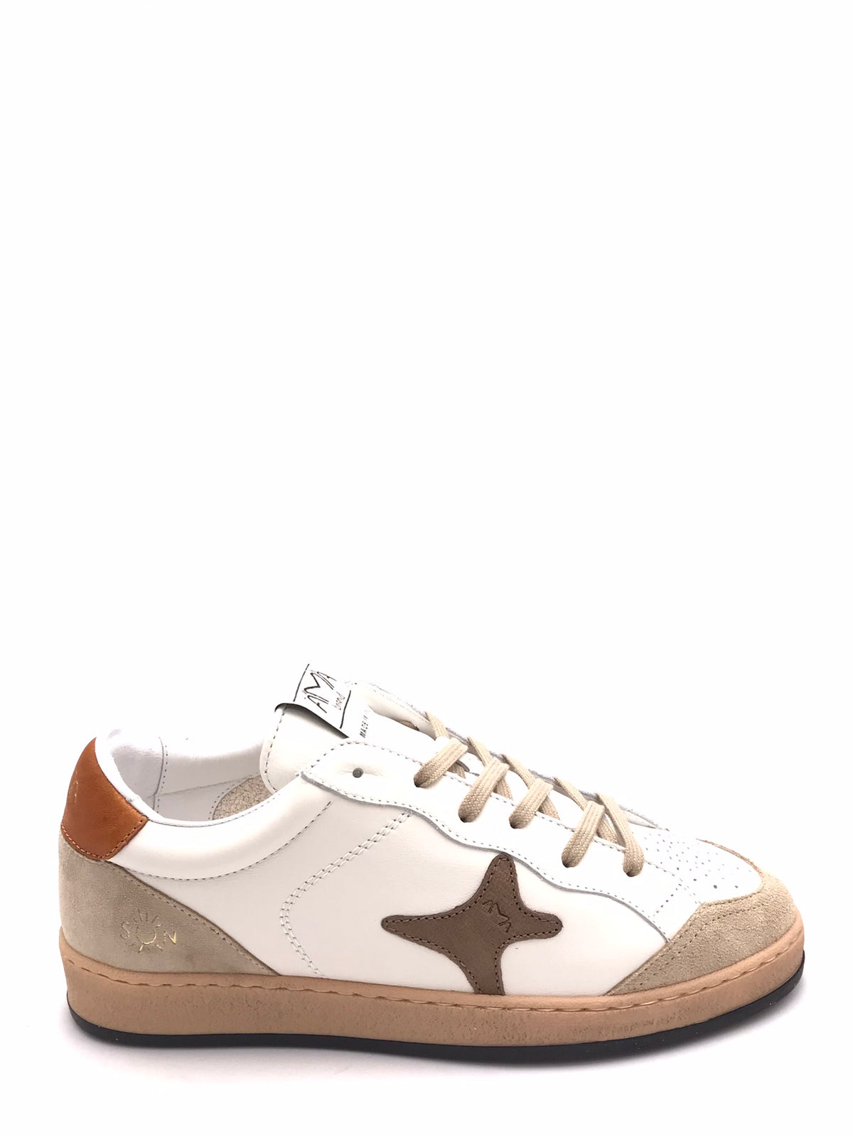 Sneakers Sun bianca-beige 4580 BIANCA/BEIGE AMA BRAND 