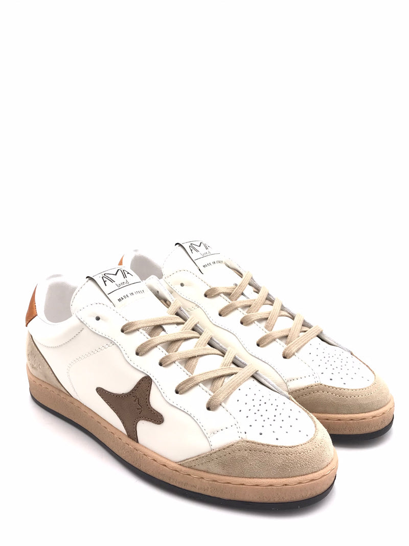 Sneakers Sun bianca-beige 4580 BIANCA/BEIGE AMA BRAND 