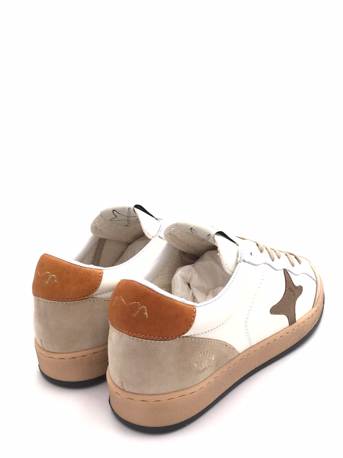 Sneakers Sun bianca-beige 4580 BIANCA/BEIGE AMA BRAND 