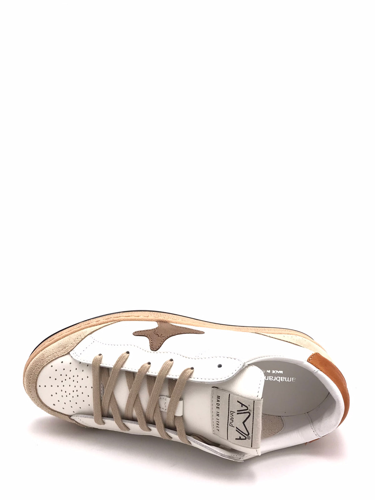 Sneakers Sun bianca-beige 4580 BIANCA/BEIGE AMA BRAND 