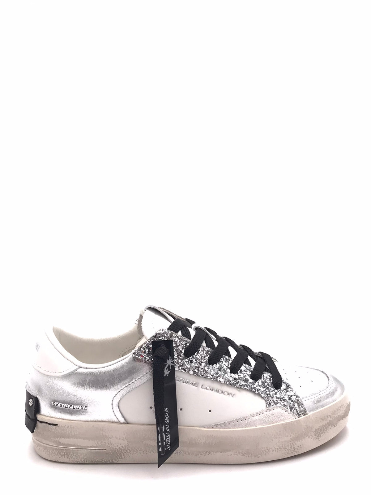 Sneakers Sk8 delux argento-bianco 26102 ARGENTO/BIANCO CRIME LONDON 