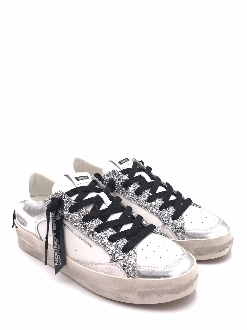 Sneakers Sk8 delux argento-bianco 26102 ARGENTO/BIANCO CRIME LONDON 