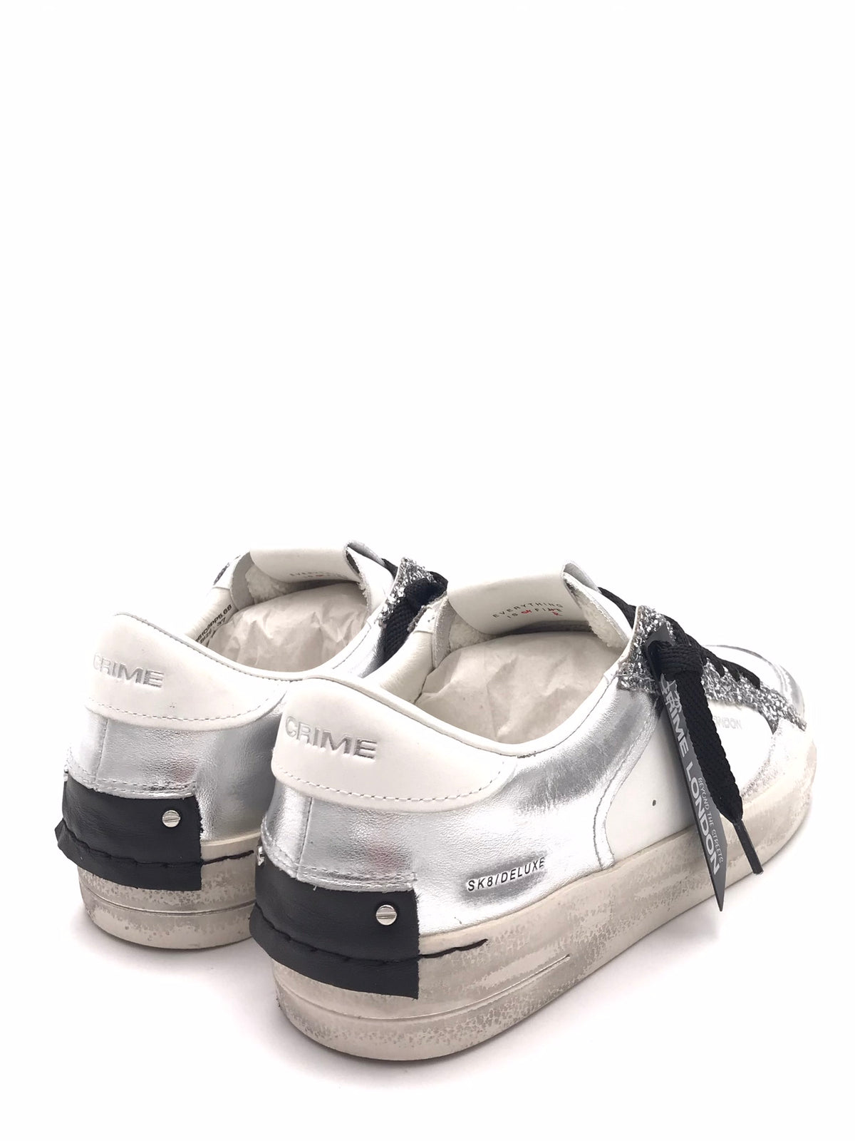 Sneakers Sk8 delux argento-bianco 26102 ARGENTO/BIANCO CRIME LONDON 