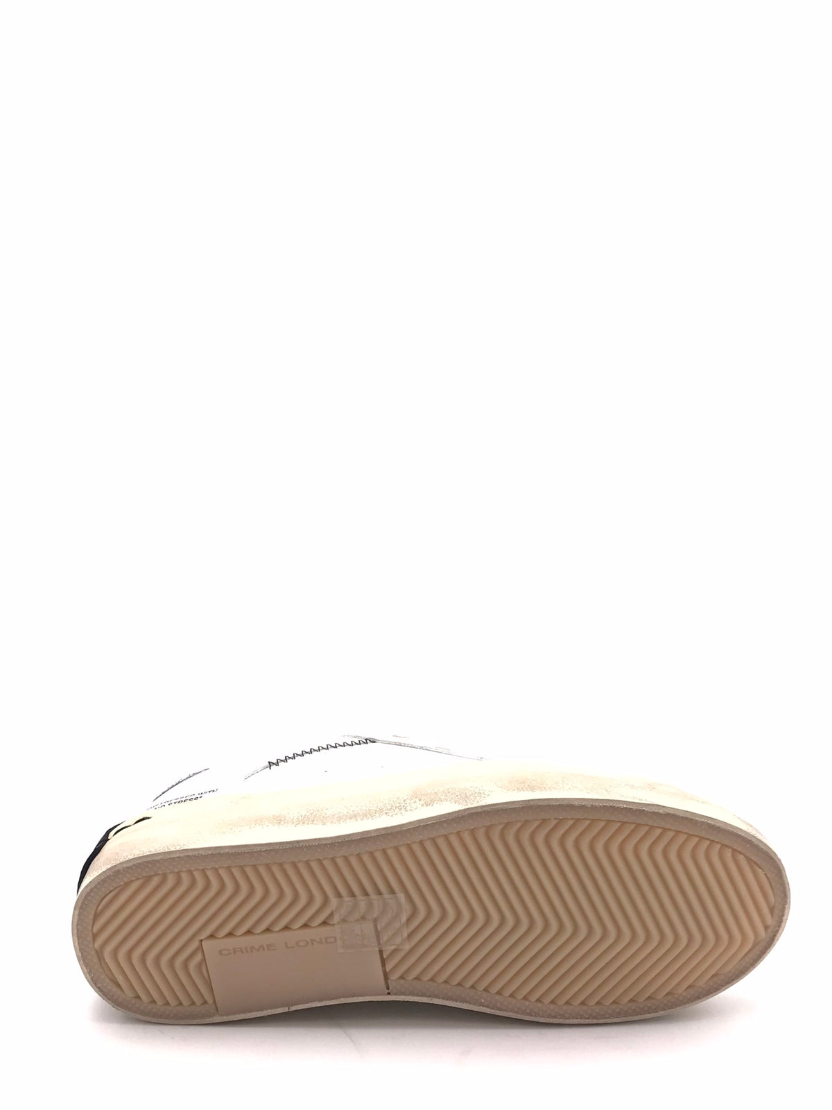 Sneakers Distrassed Lo bianca e argento 29000 BIANCO/ARGENTO CRIME LONDON 