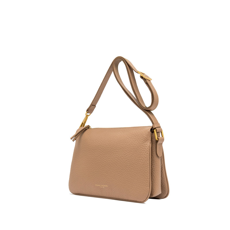 Borsa Brooke in pelle bottalata clay BS10913 ROSA ANTICO GIANNI CHIARINI 