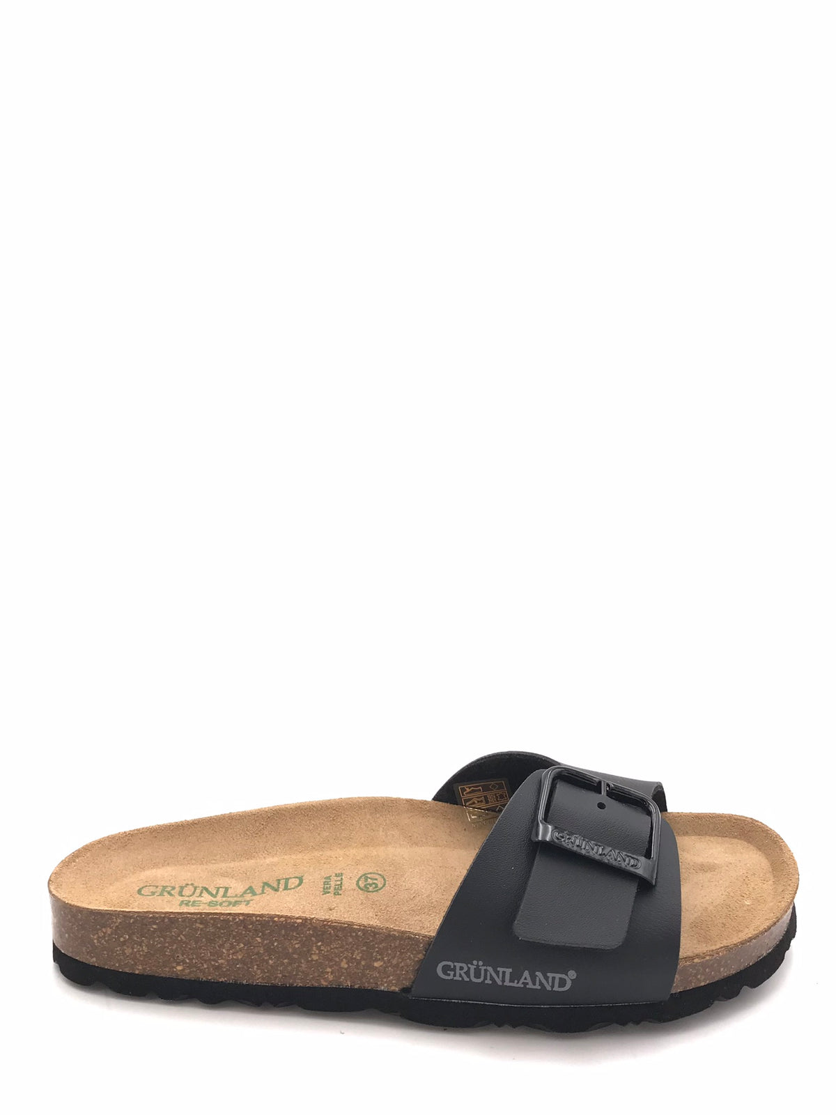 Ciabatta sara fascia unica nera CB0722 NERO GRUNLAND 