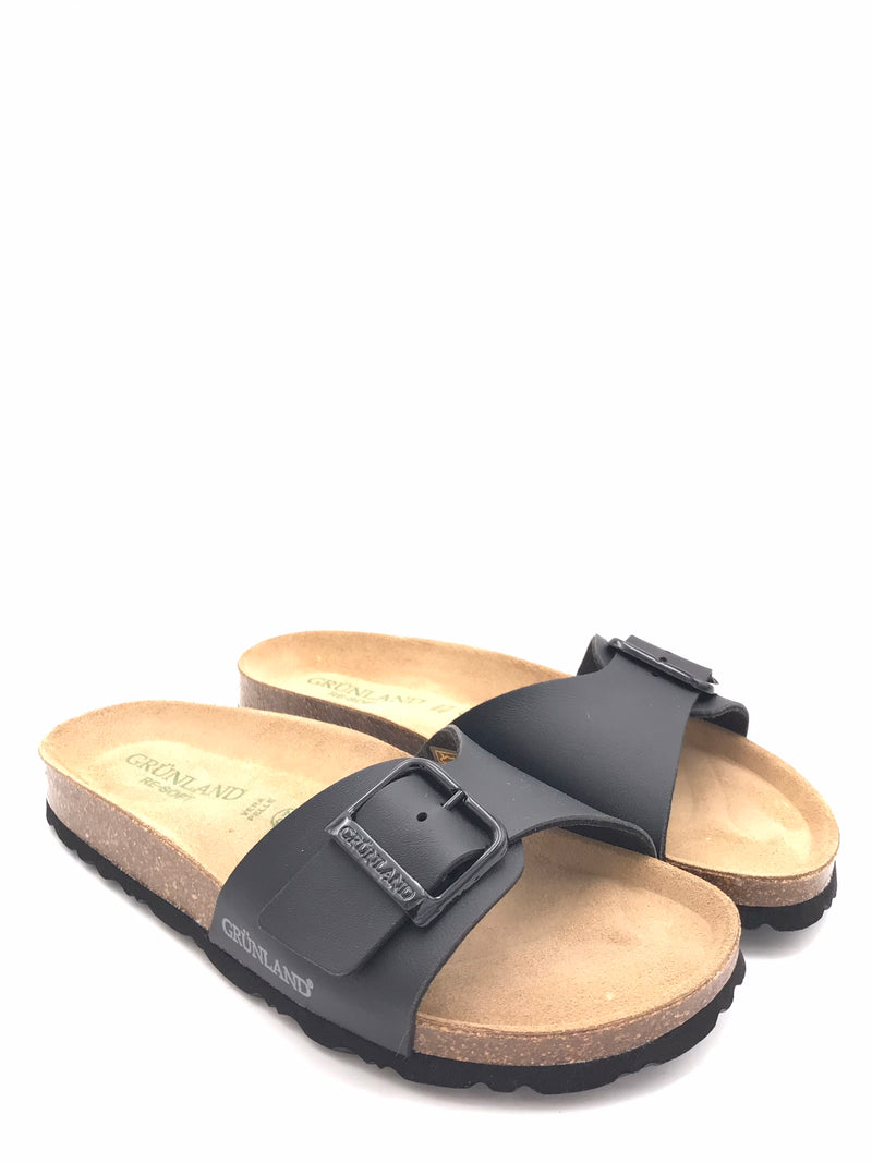Ciabatta sara fascia unica nera CB0722 NERO GRUNLAND 