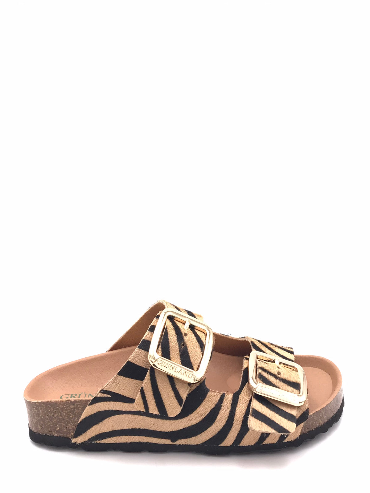 Ciabatta Enny in cavallino zebrato cuoio CB0784 CUOIO GRUNLAND 