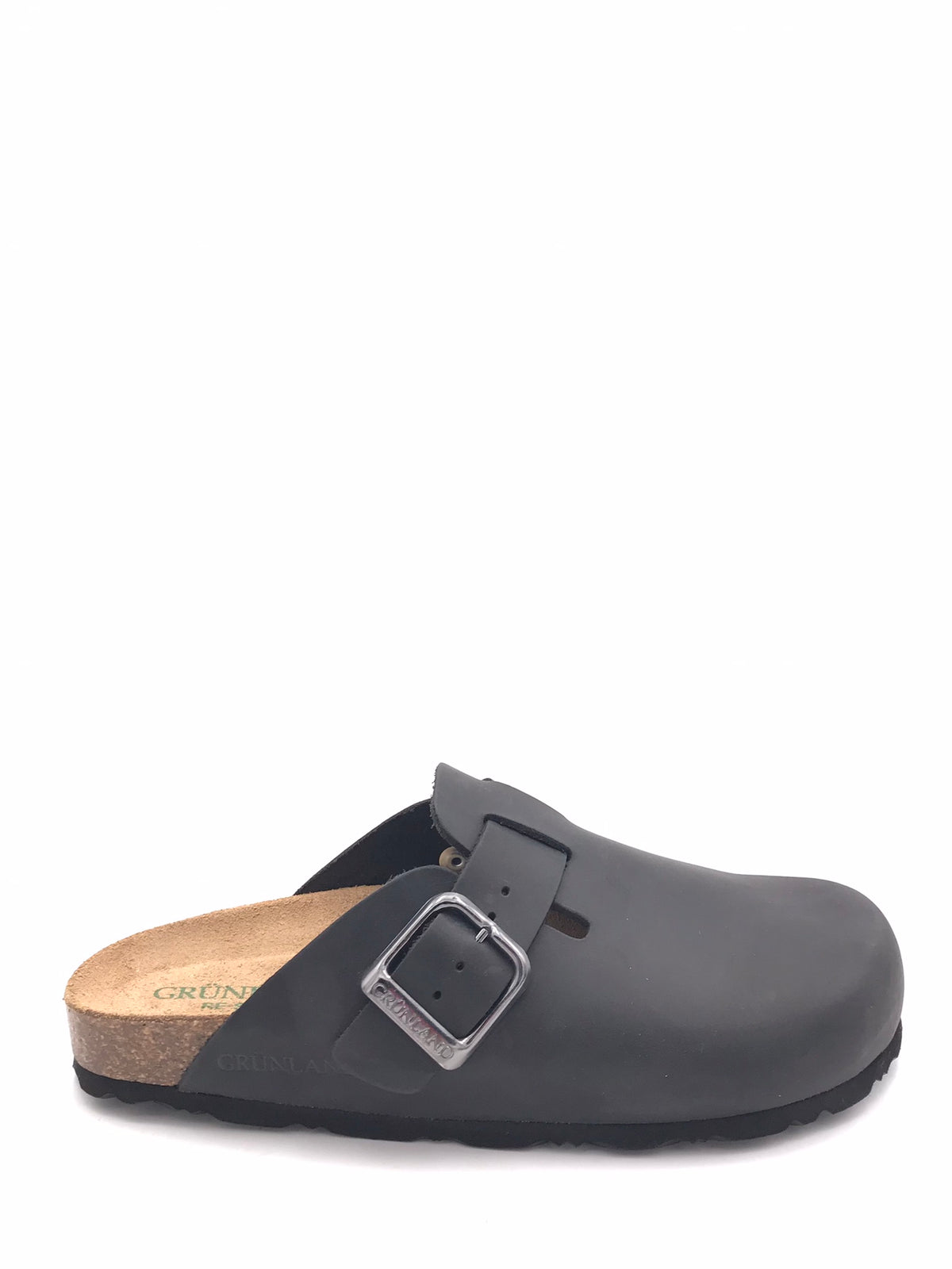 Ciabatta Sara chiusa in pelle ingrassata nera CB9967 NERO GRUNLAND 