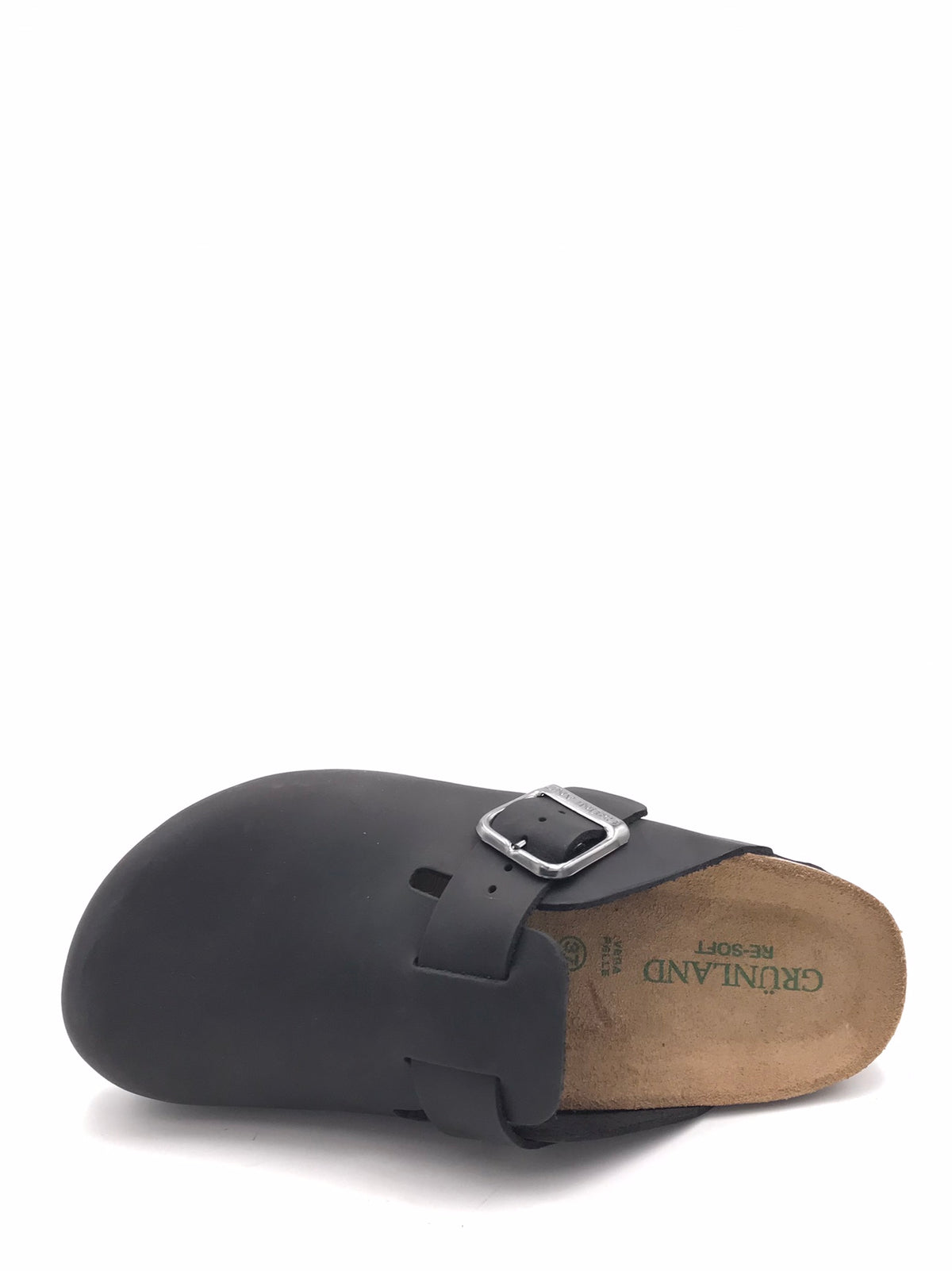 Ciabatta Sara chiusa in pelle ingrassata nera CB9967 NERO GRUNLAND 