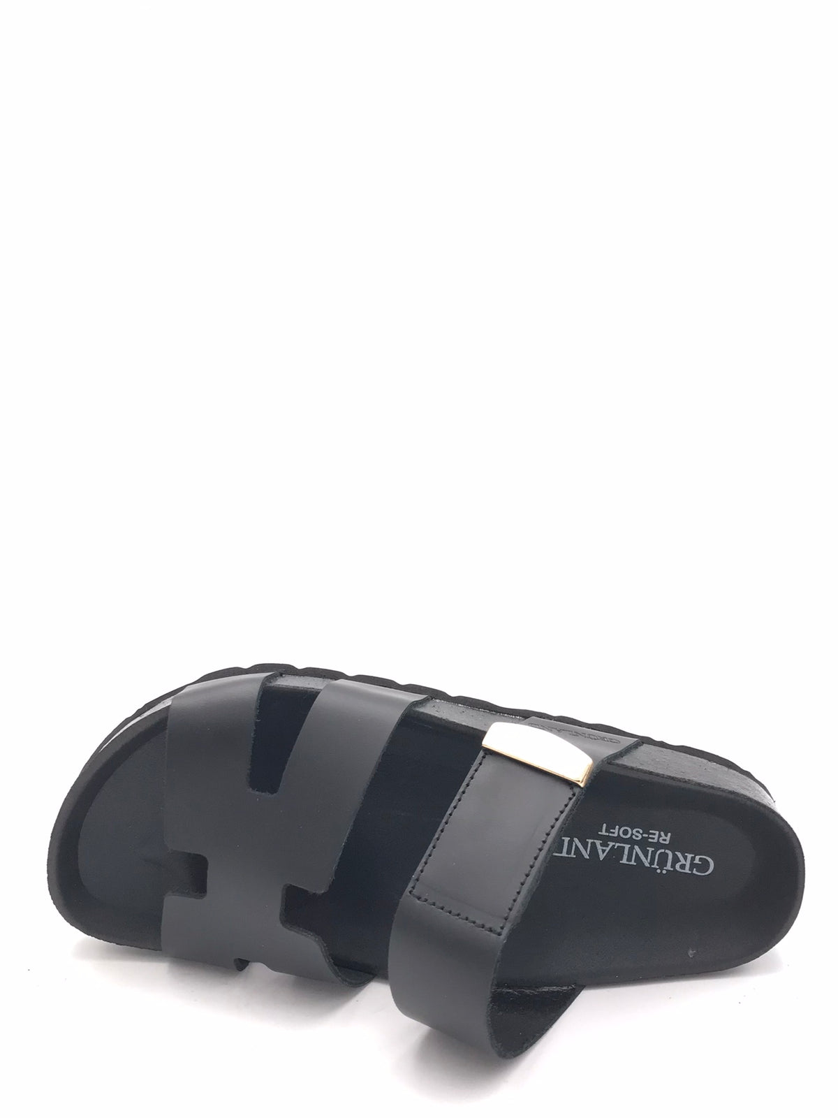 Ciabatta Enny doppia fascia con velcro nera CB 0809 NERO GRUNLAND 