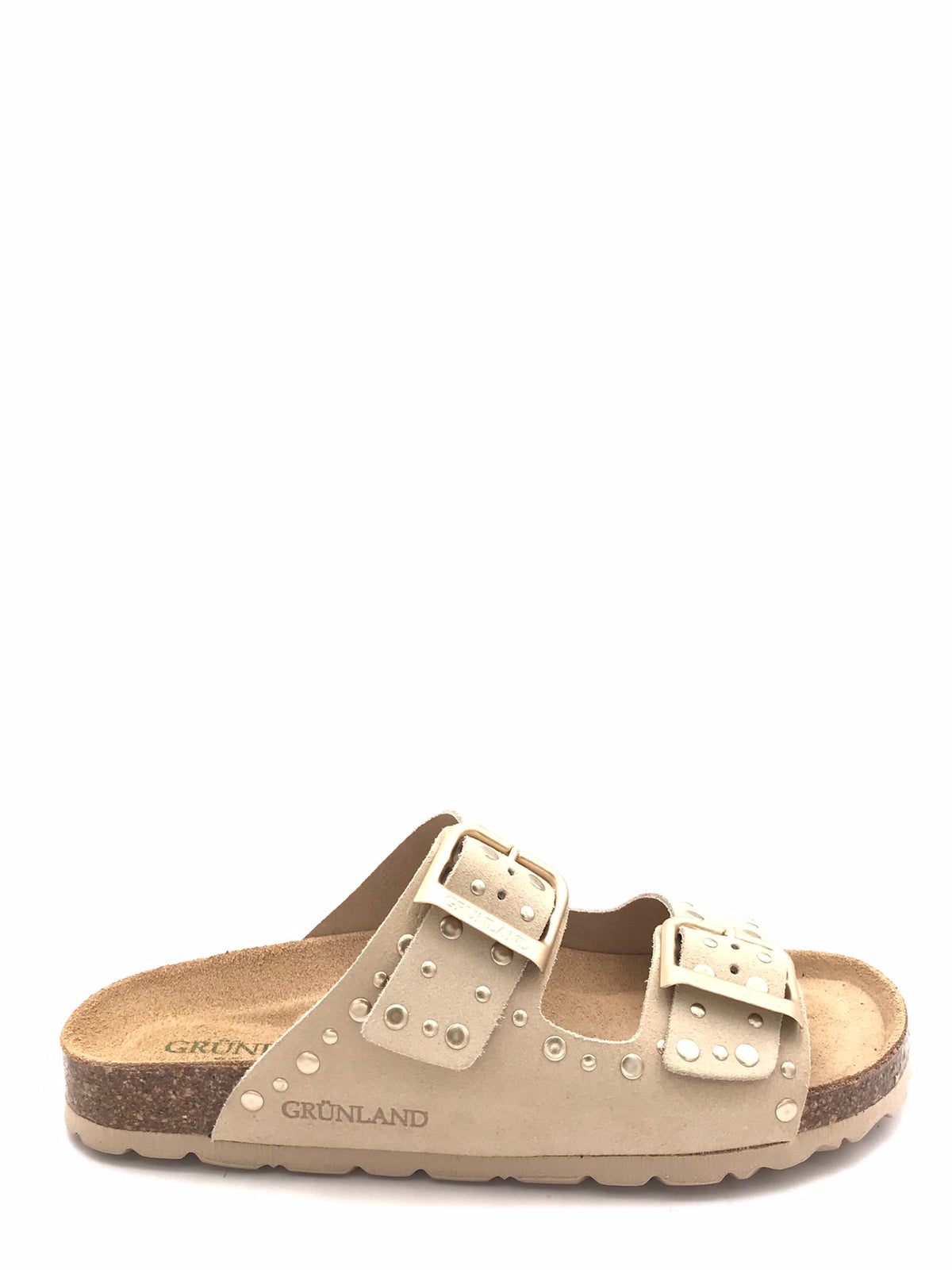 Ciabatta Sara in crosta latte con borchie CB 1797 LATTE GRUNLAND 
