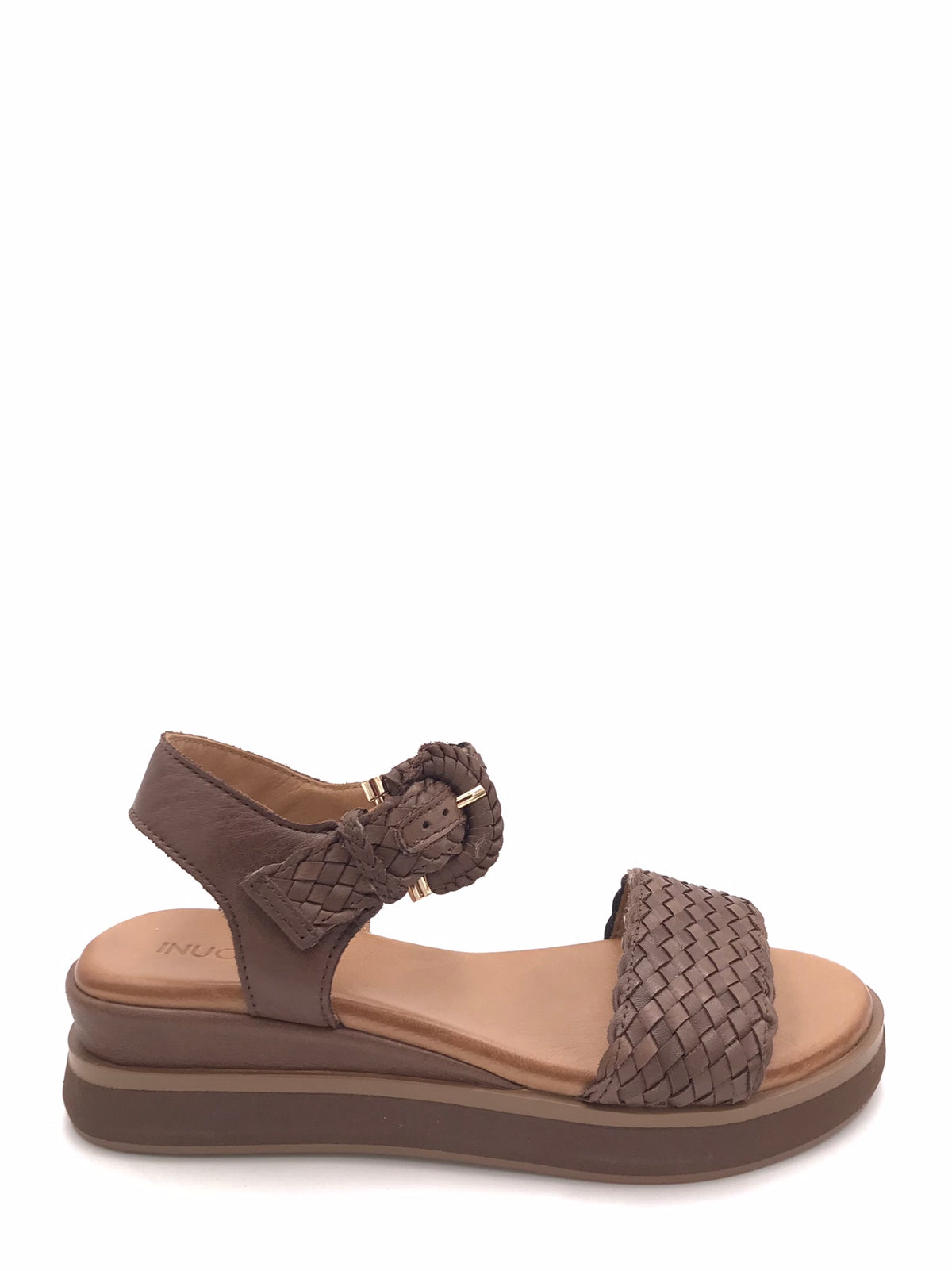 Sandalo intrecciato color marrone 113031 MARRONE INUOVO 