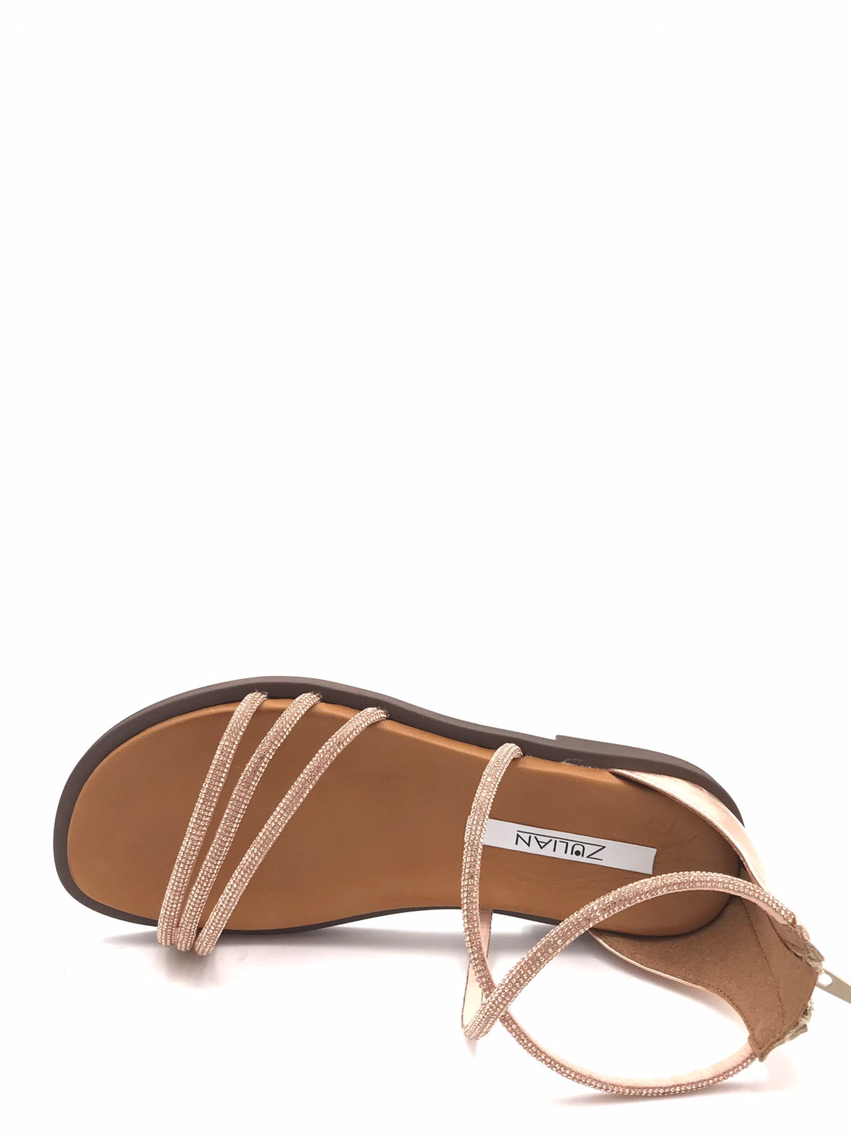 Sandali con tallone chiuso in strass rame PL461 RAME ZULIAN 