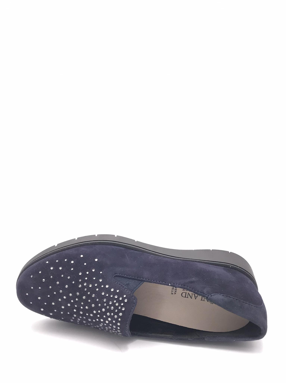 Scarpa Tass in camoscio blu con strass<BR/> SC2179 BLU GRUNLAND 