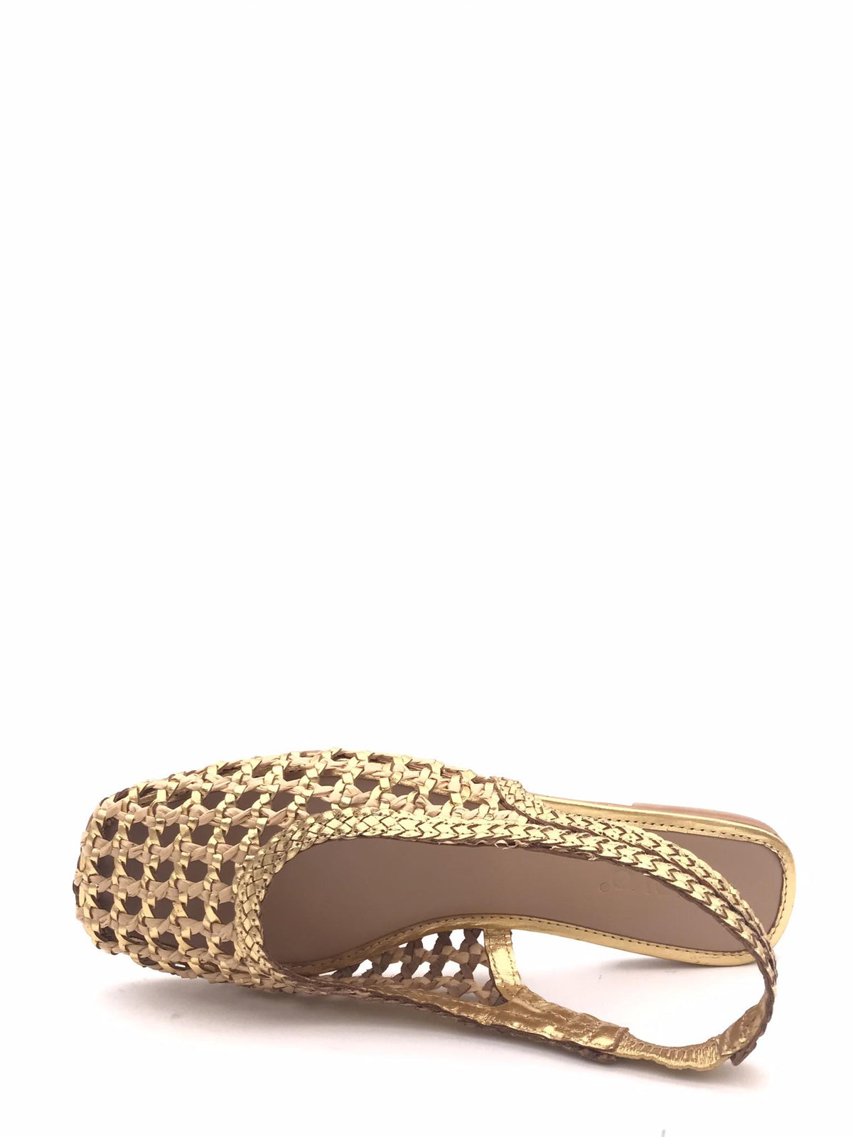 Chanel in pelle e raffia intrecciata oro-beige D41001 ORO INUOVO 