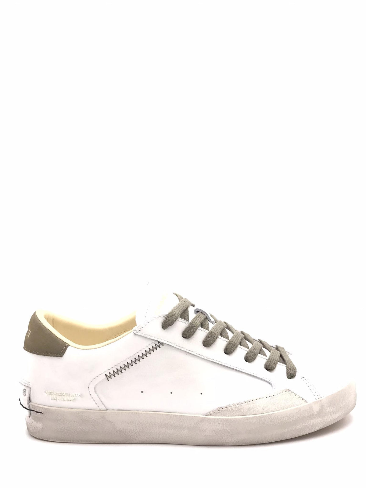 Sneakers uomo Distrassed bianca-verde