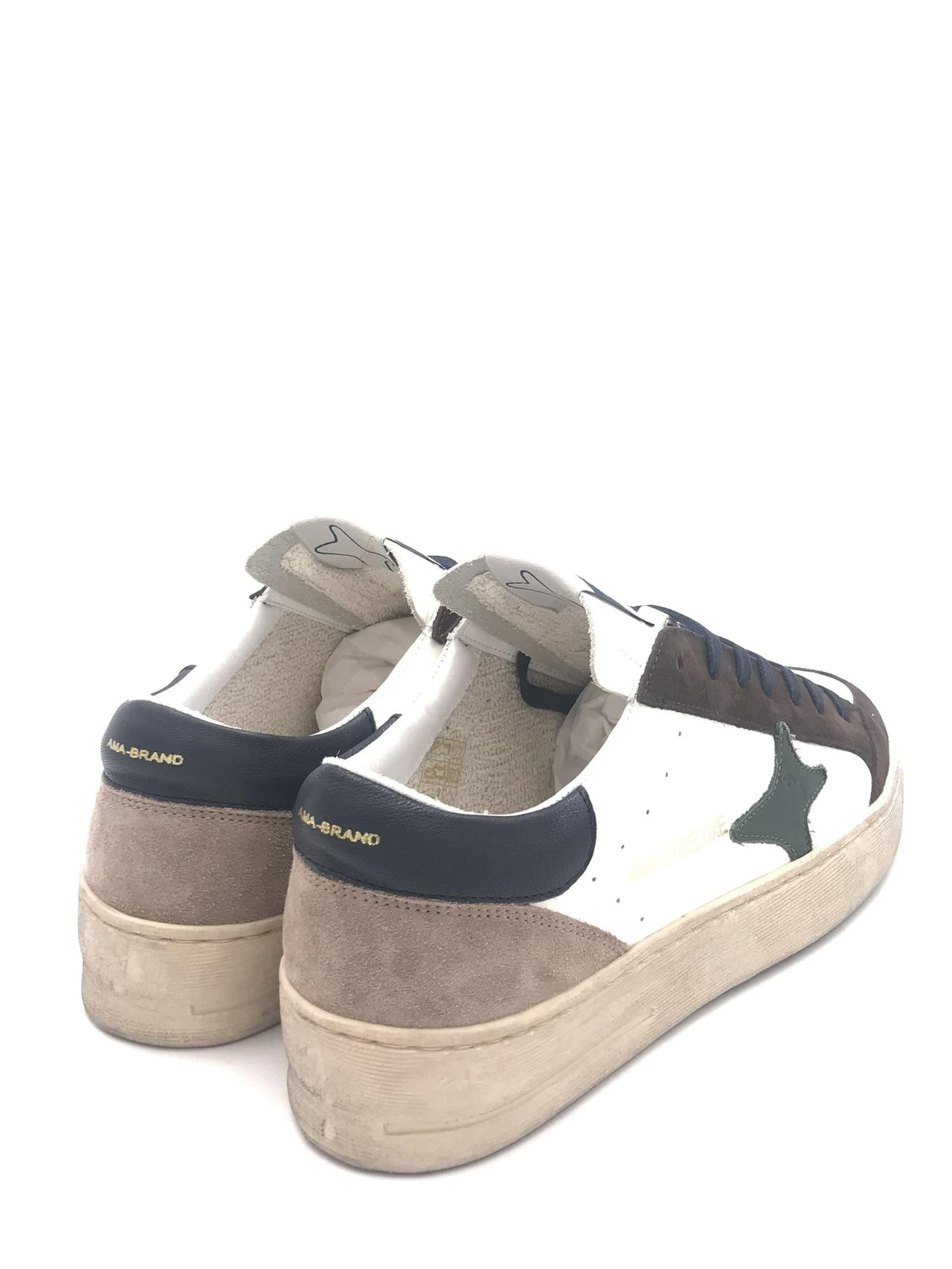 Sneakers Slam bianca-marrone 4354 BIANCA-MARRONE AMA BRAND 