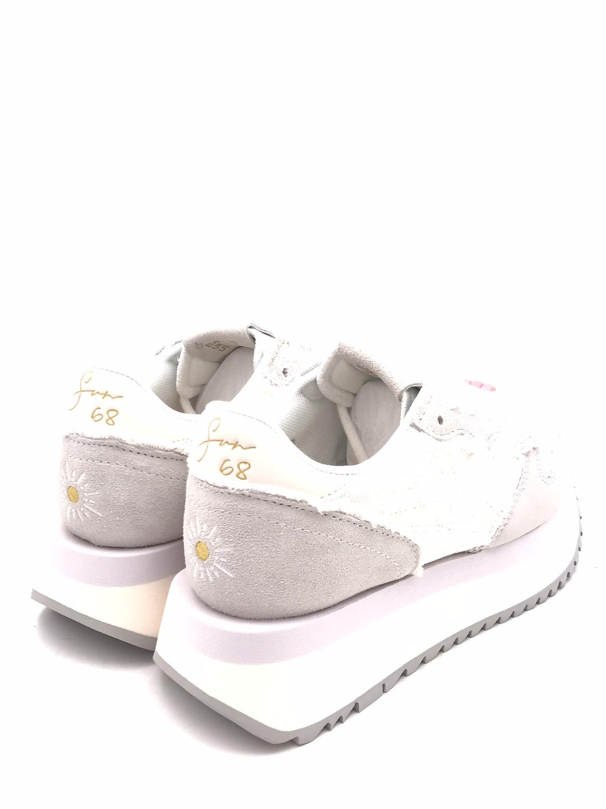 Sneakers donna Big stargirl canvas bianco-panna