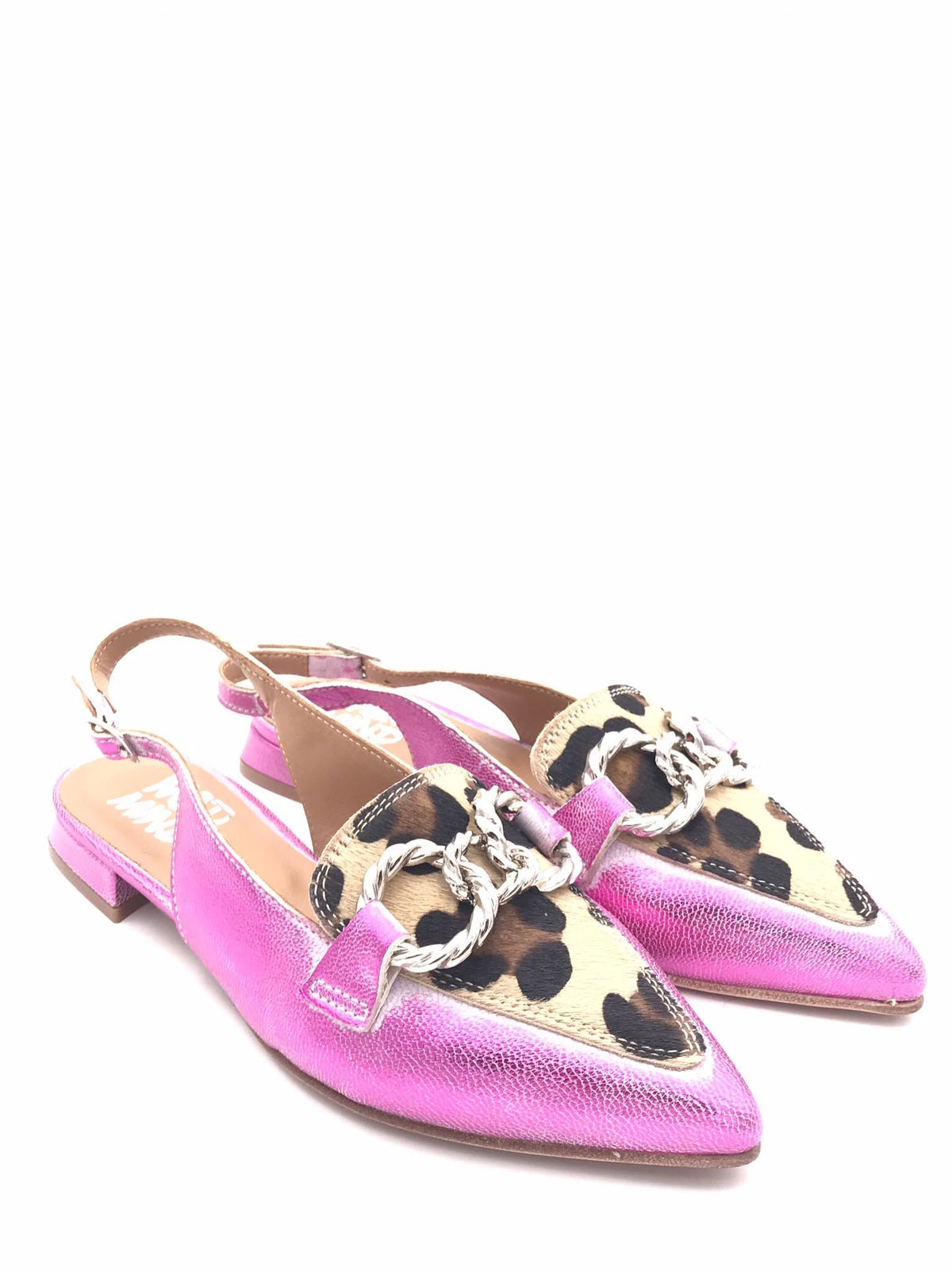 Sling back fuxia-leo