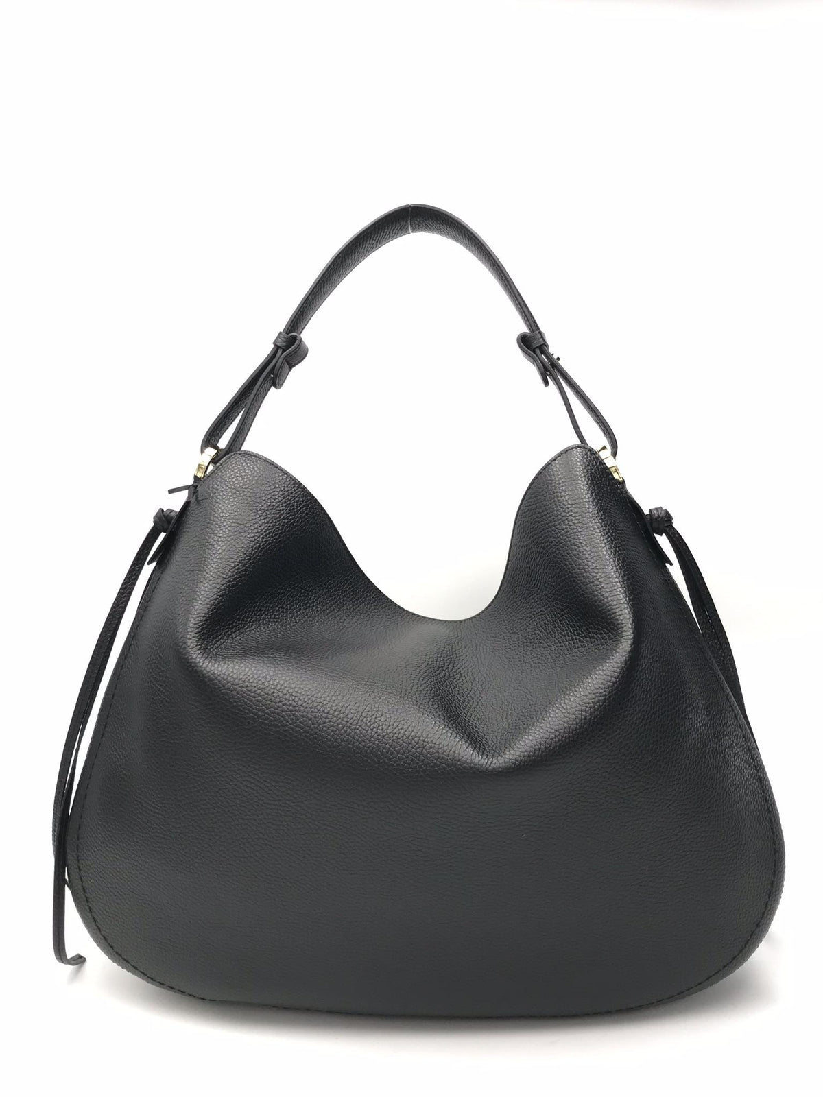 Borsa Carola in pelle martellata nera 3032 NERO LORISTELLA 