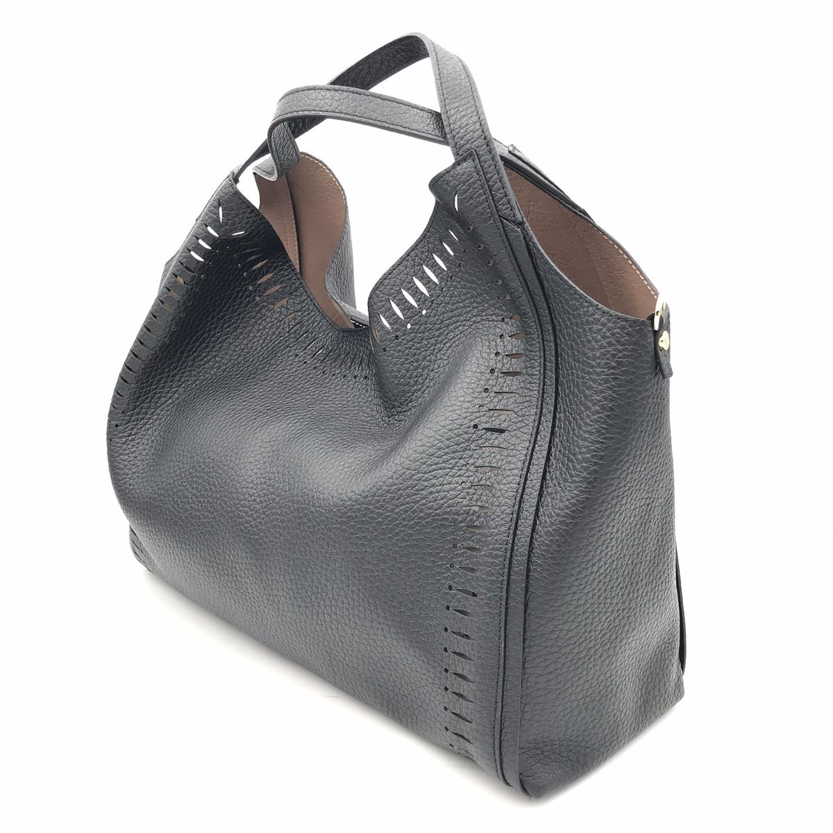 Borsa Serena in pelle nera 2787T NERO LORISTELLA 