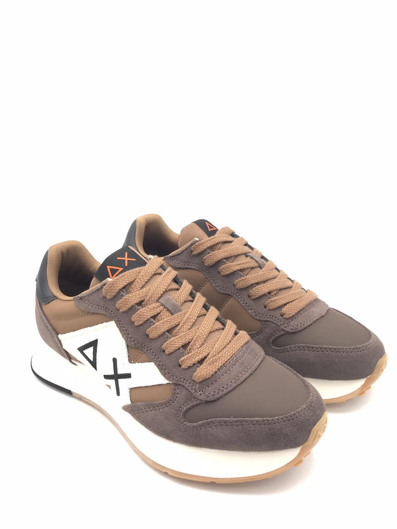 Sneaker Jaki Bicolor in nylon e suede marrone Z45114 MARRONE SUN 68 