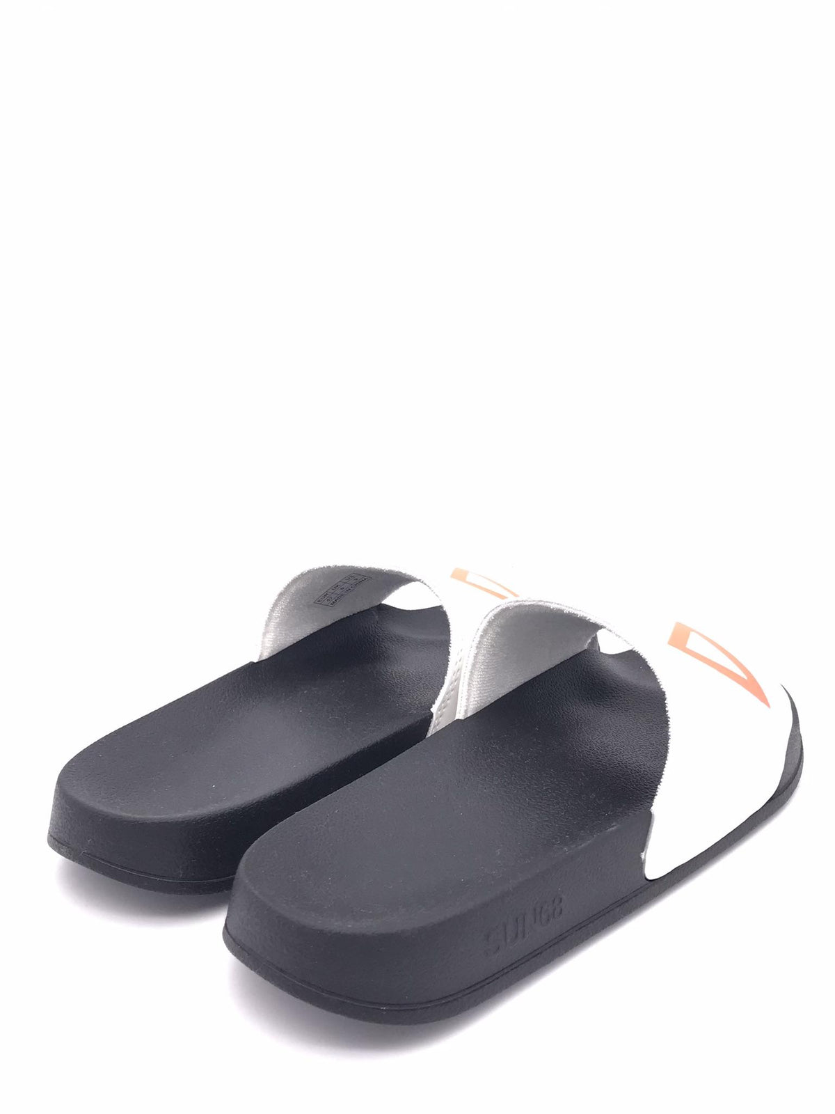 Slippers logo biaca-arancione