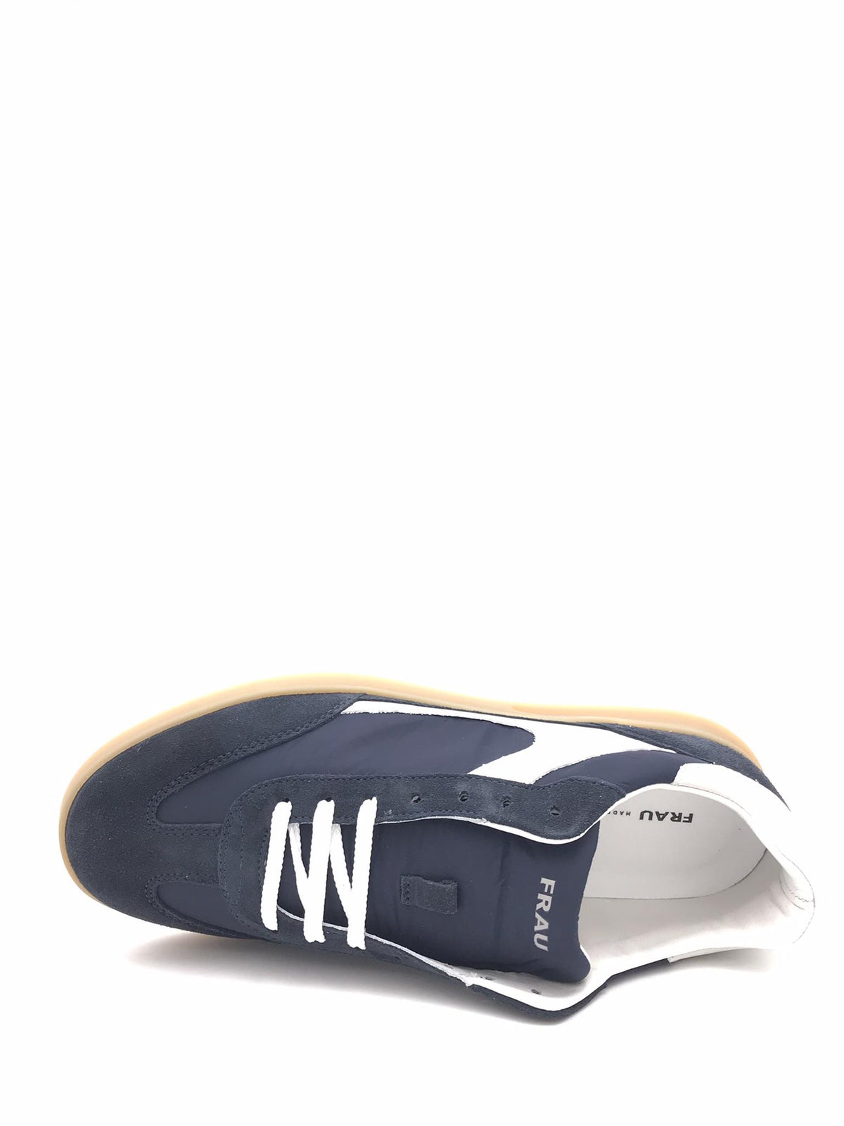 Sneakers uomo in pelle scamosciata e tessuto blu 22D1 BLU FRAU 