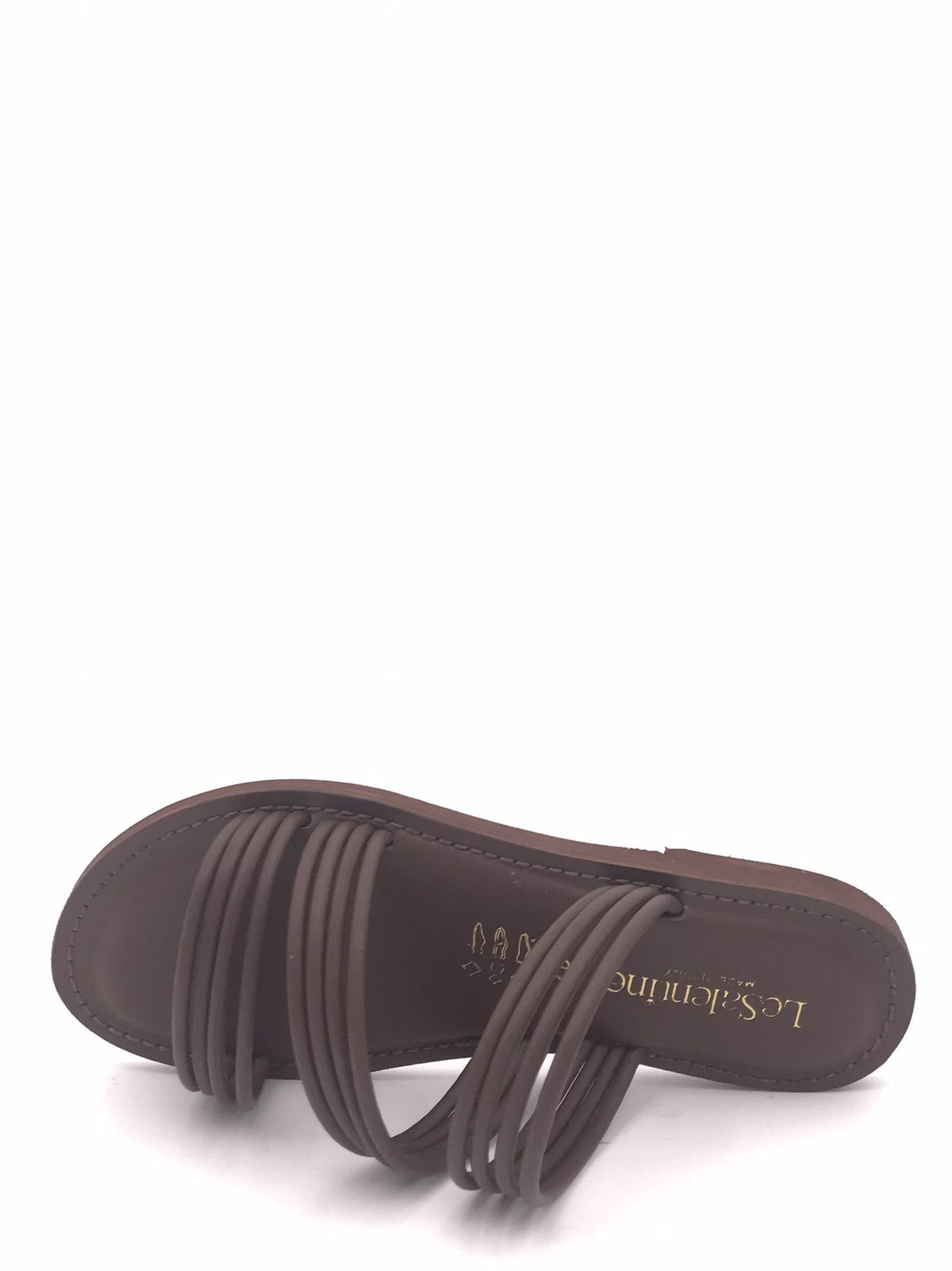 Ciabatte fascette in pelle marrone 1186 MARRONE LE SALENTINE 