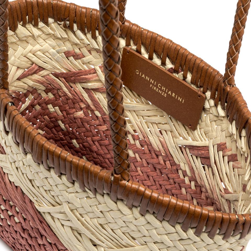 Borsa Paloma in paglia blush BS11311 ROSA GIANNI CHIARINI 