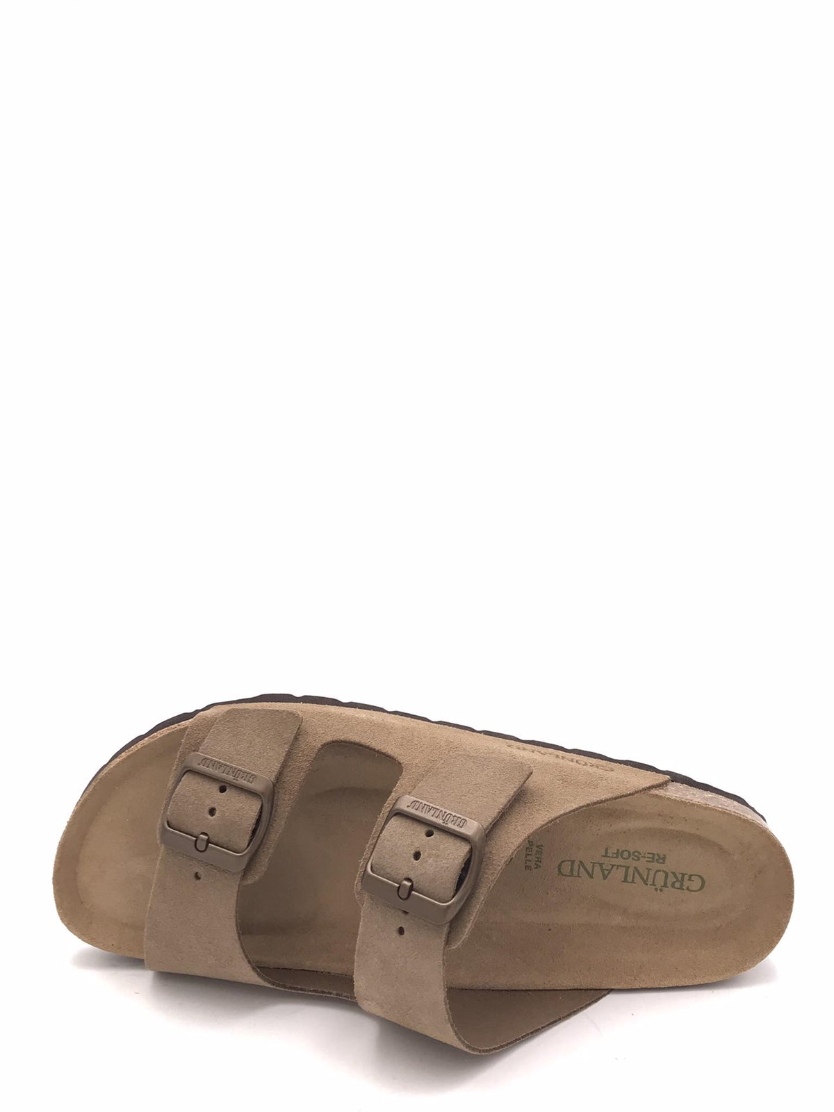 Ciabatta Robi aperta doppia fibbia tortora CB 1801 TORTORA GRUNLAND 