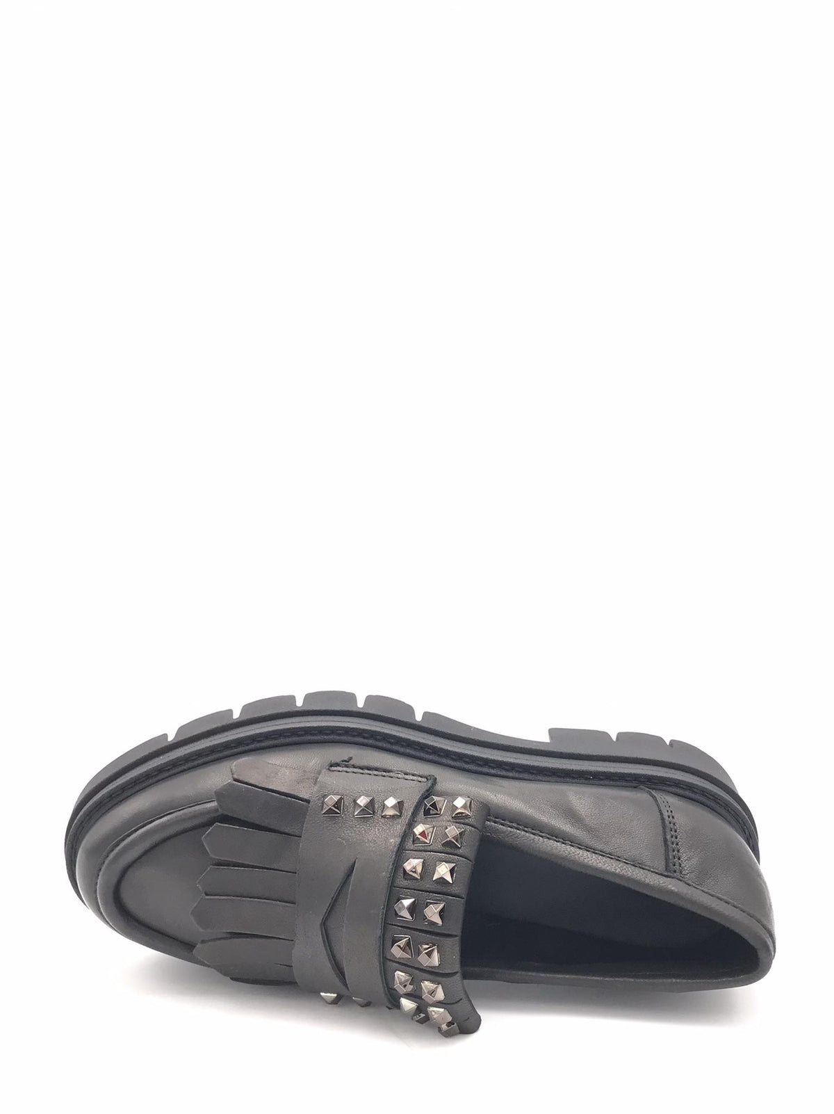 Mocassino Sidney nero con borchie PL4Y76 NERO ZULIAN 