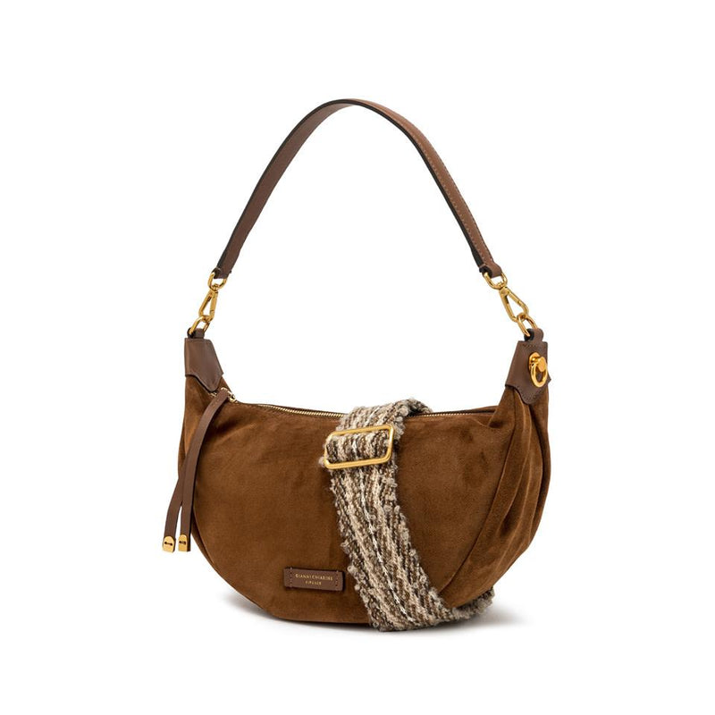 Borsa Aisha in camoscio cognac BS12050 COGNAC GIANNI CHIARINI 