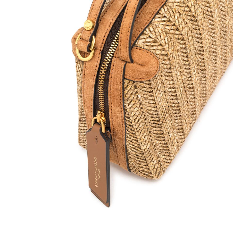 Borsa Alifa in raffia cuoio BS8788 PGLSPGCUOIO GIANNI CHIARINI 