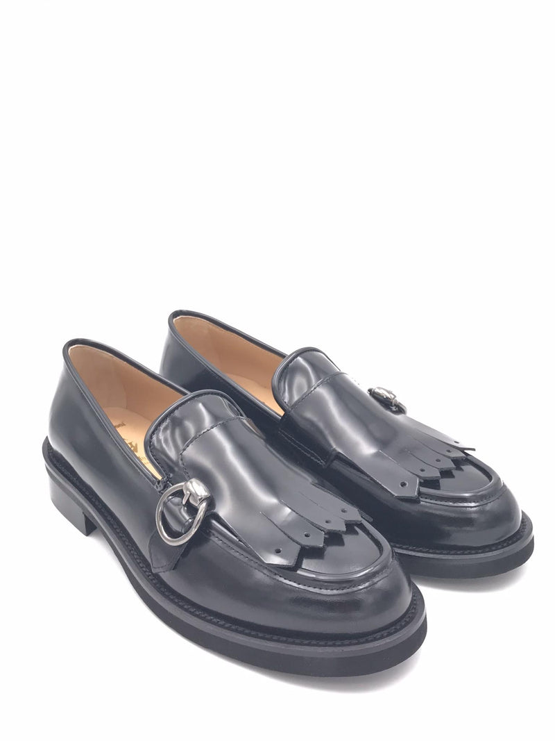 Mocassino in pelle spazzolata nera H485M NERO LUCA GROSSI 
