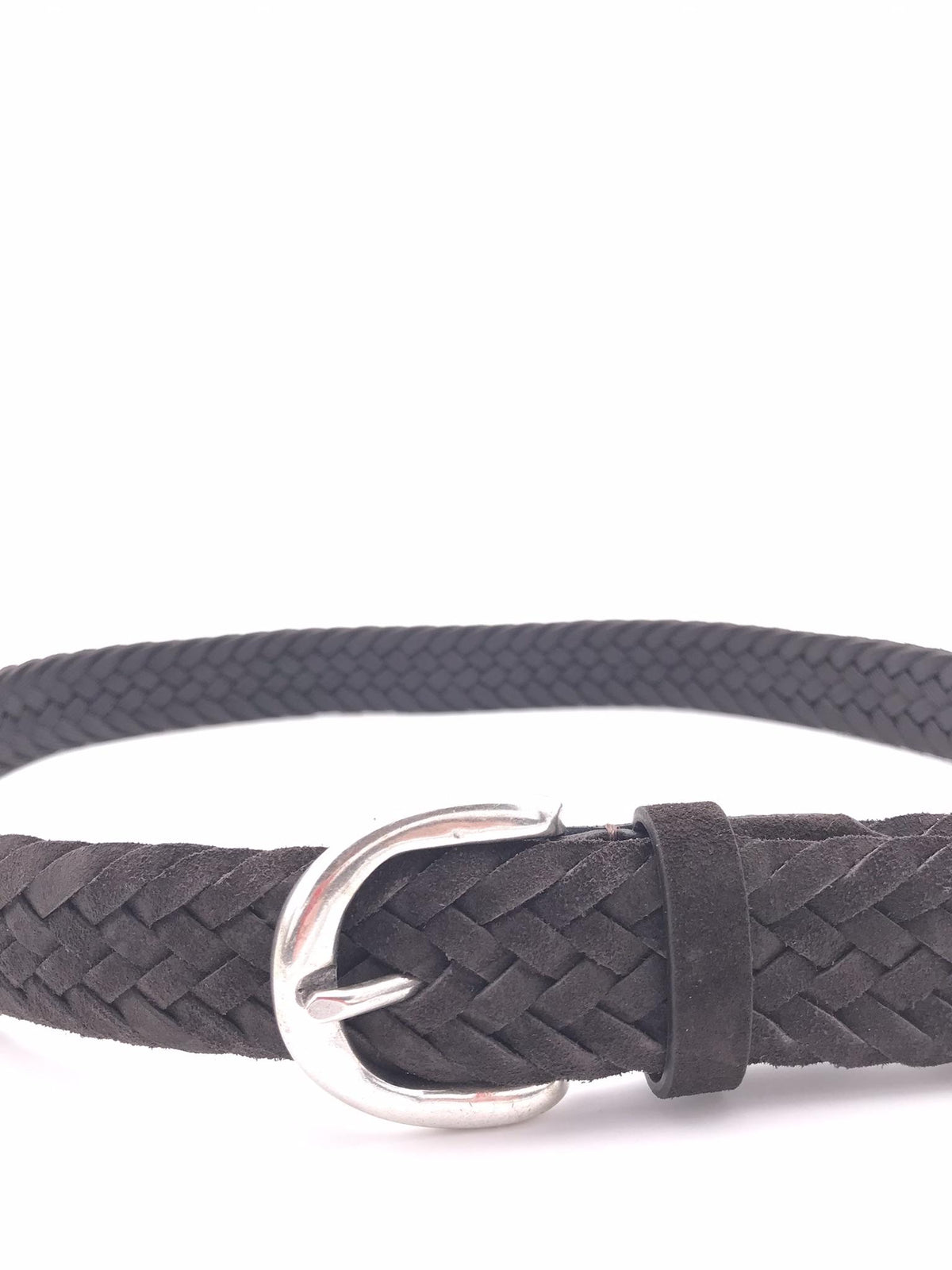 Cintura uomo in crosta moro intrecciata MRF2512C44 TESTA DI MORO MINORONZONI 