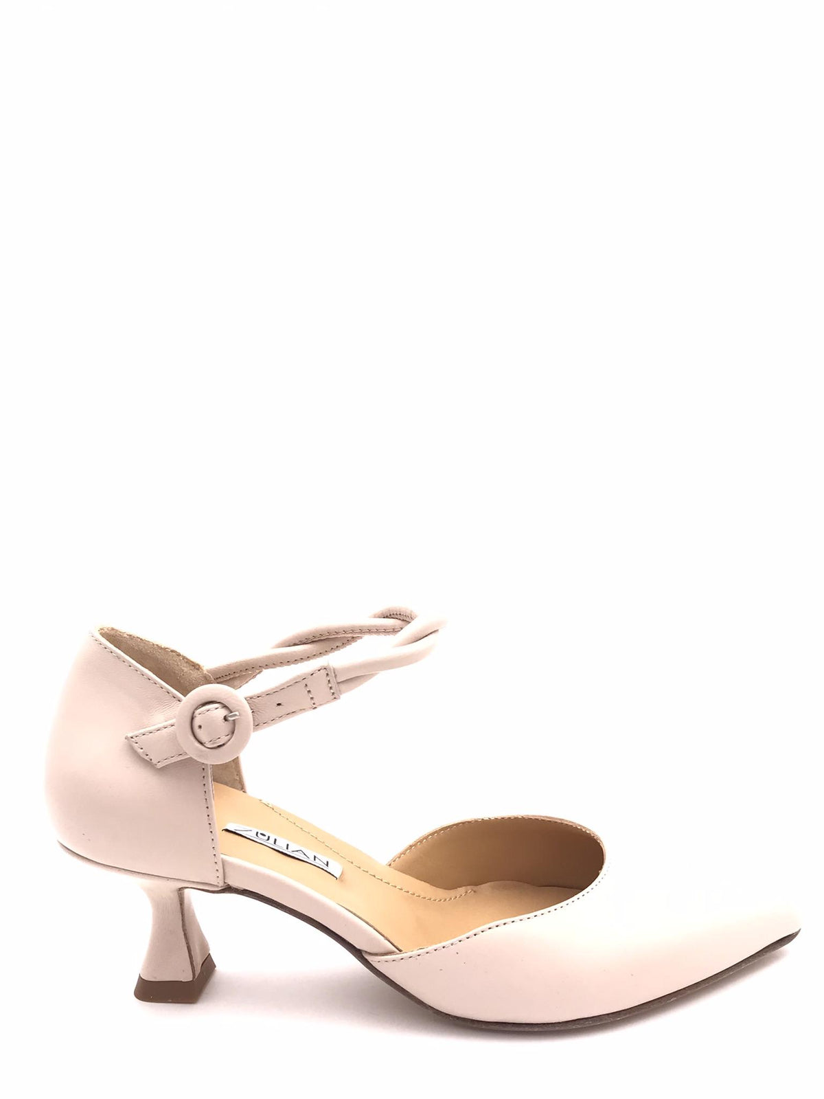 Scarpa Susy punta-tallone in nappa cipria