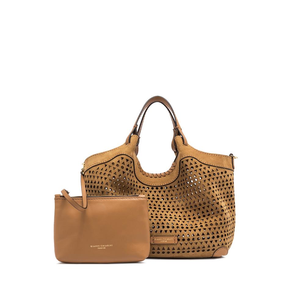 Borsa Dua small laserata peanut butter BS11679 CUOIO GIANNI CHIARINI 