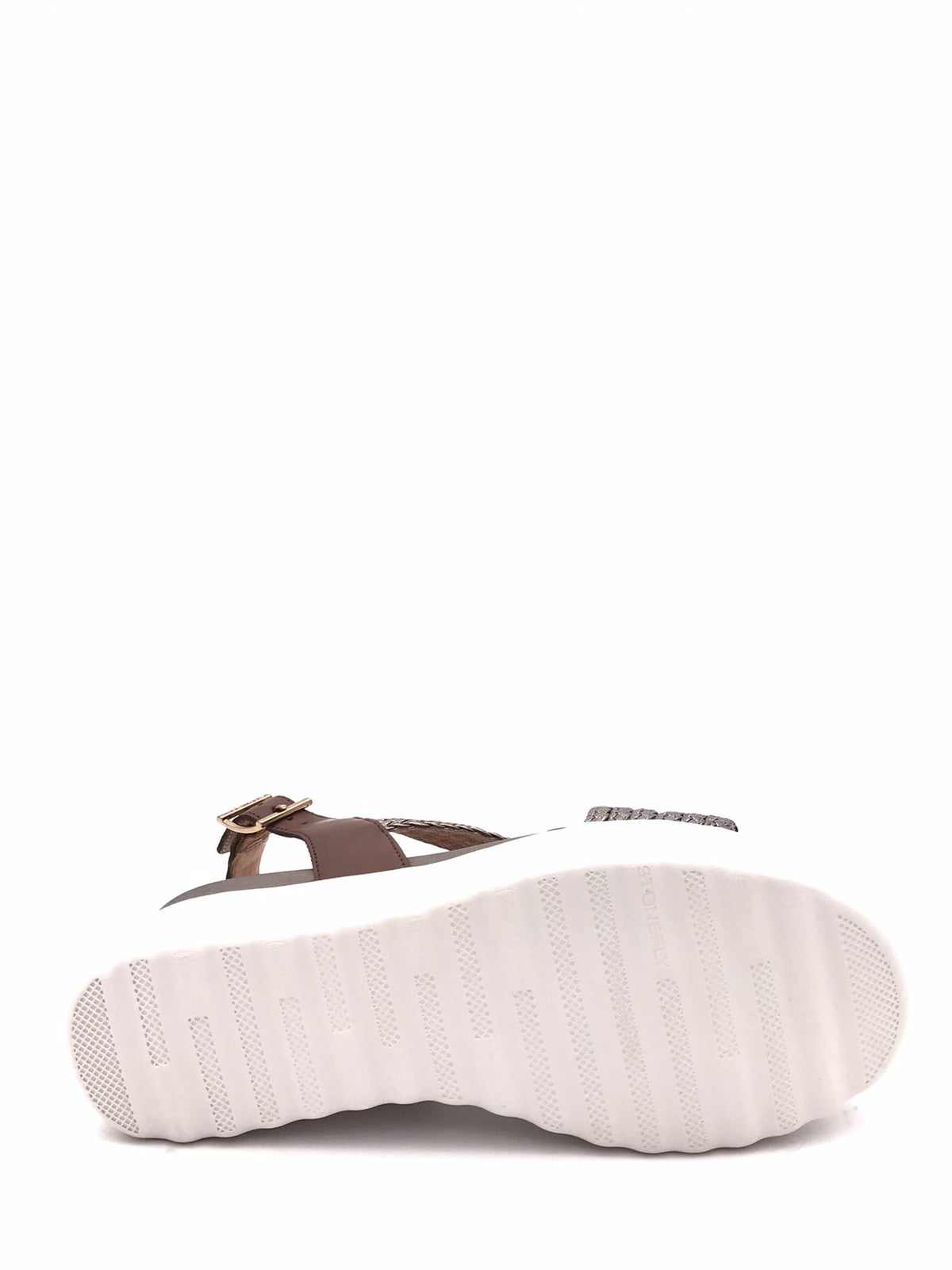 Sandalo con zeppa  intrecciato marrone-fucile 220895 MARRONE STONEFLY 