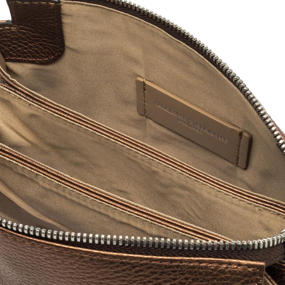Borsa Three in pelle laminata toasted BS4362 BRONZO GIANNI CHIARINI 