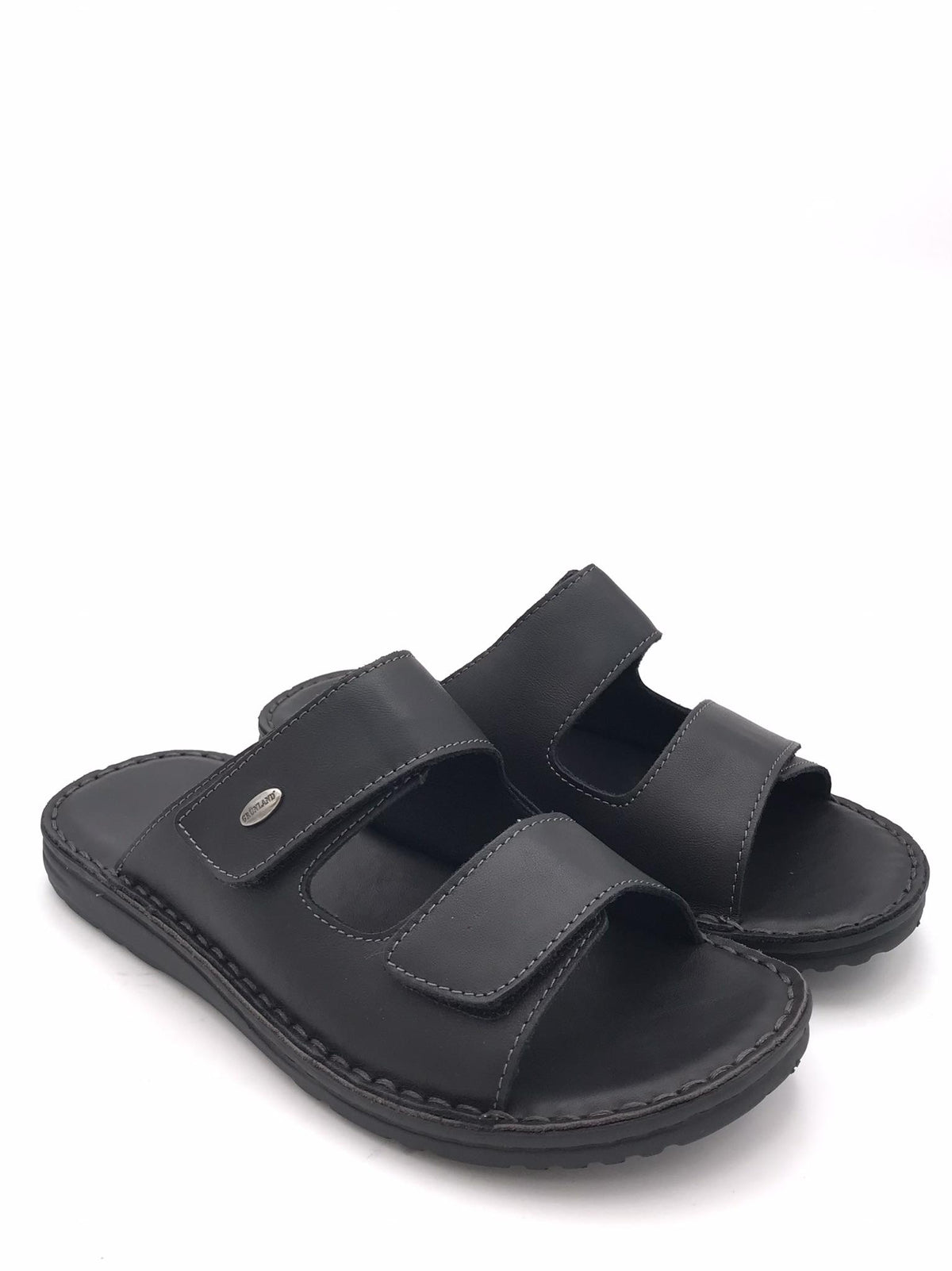 Ciabatta Lapo doppio velcro nera CI 3081 NERO GRUNLAND 