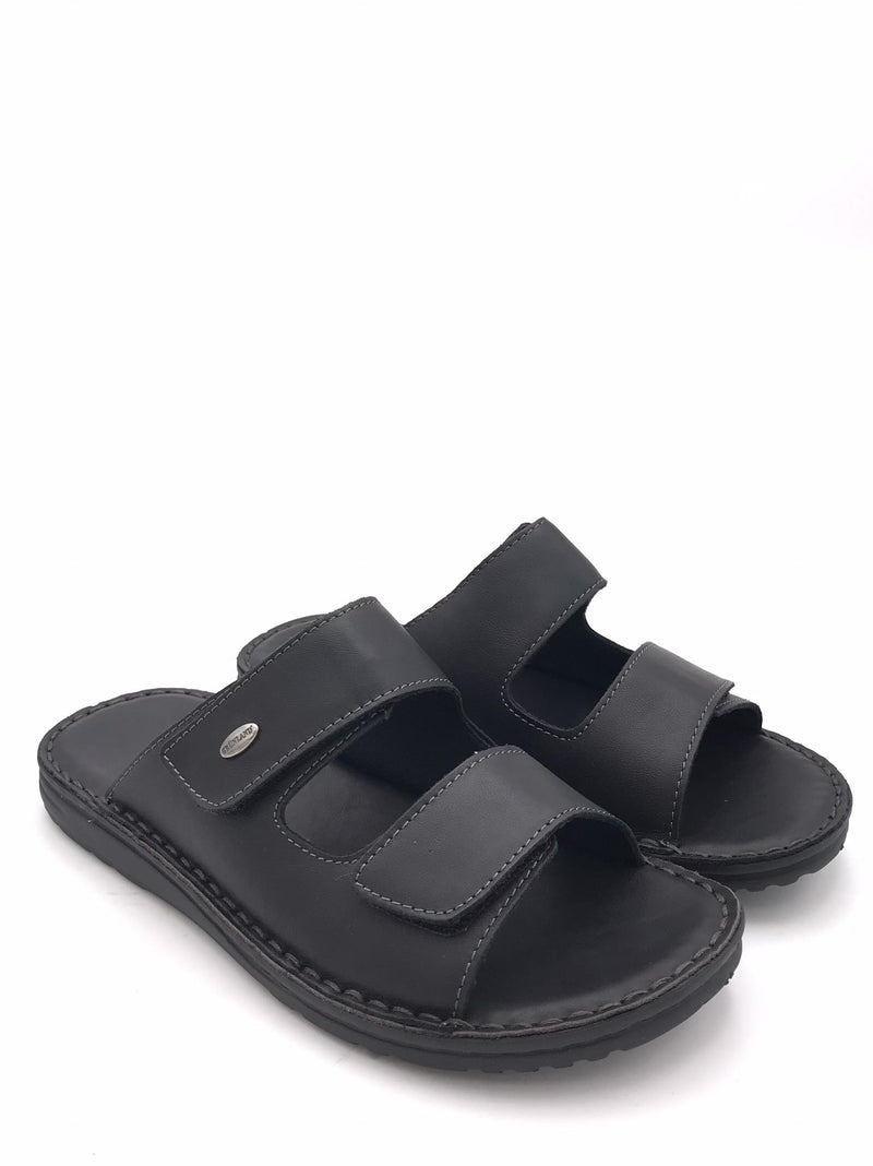 Ciabatta Lapo doppio velcro nera CI 3081 NERO GRUNLAND 