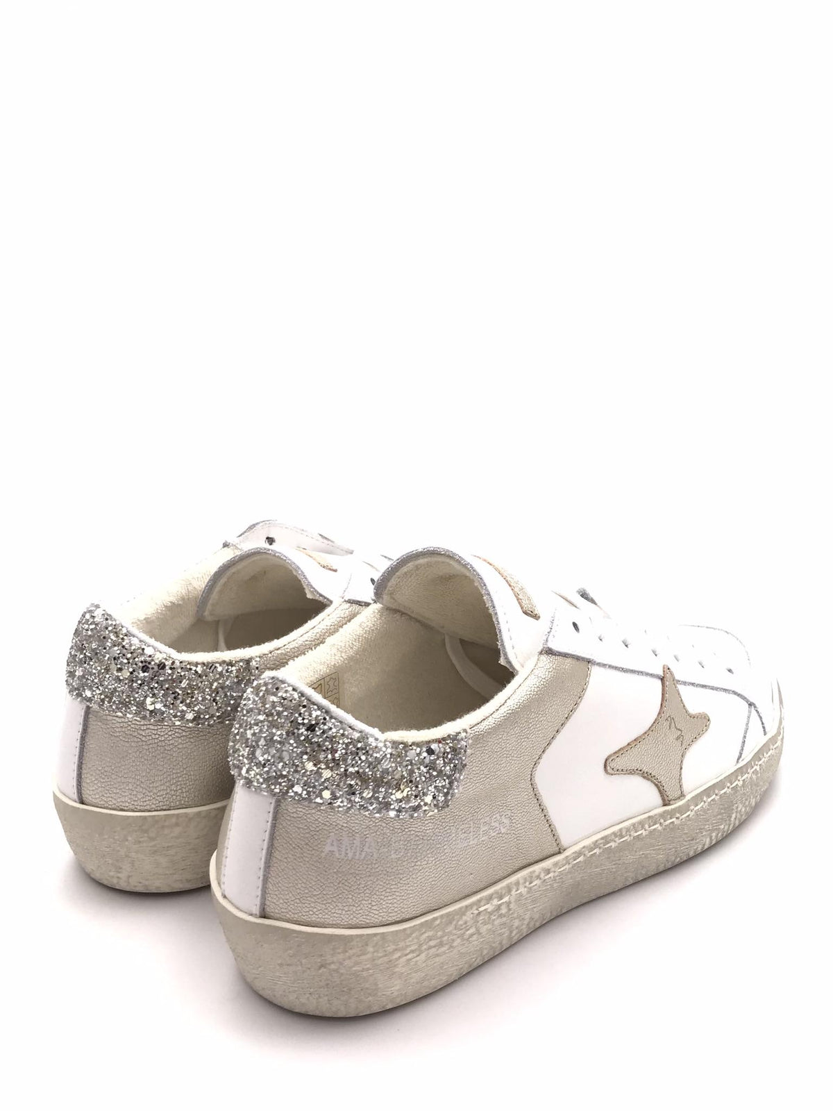 Sneakers Time Bianca-platino 4606 BIANCO/PLATINO AMA BRAND 