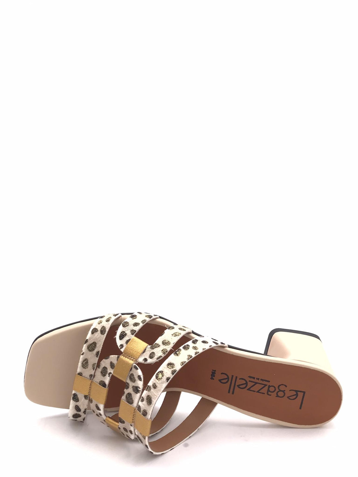 Ciabatta in cavallino bianco/nero 520 MULTICOLOR LEGAZZELLE 