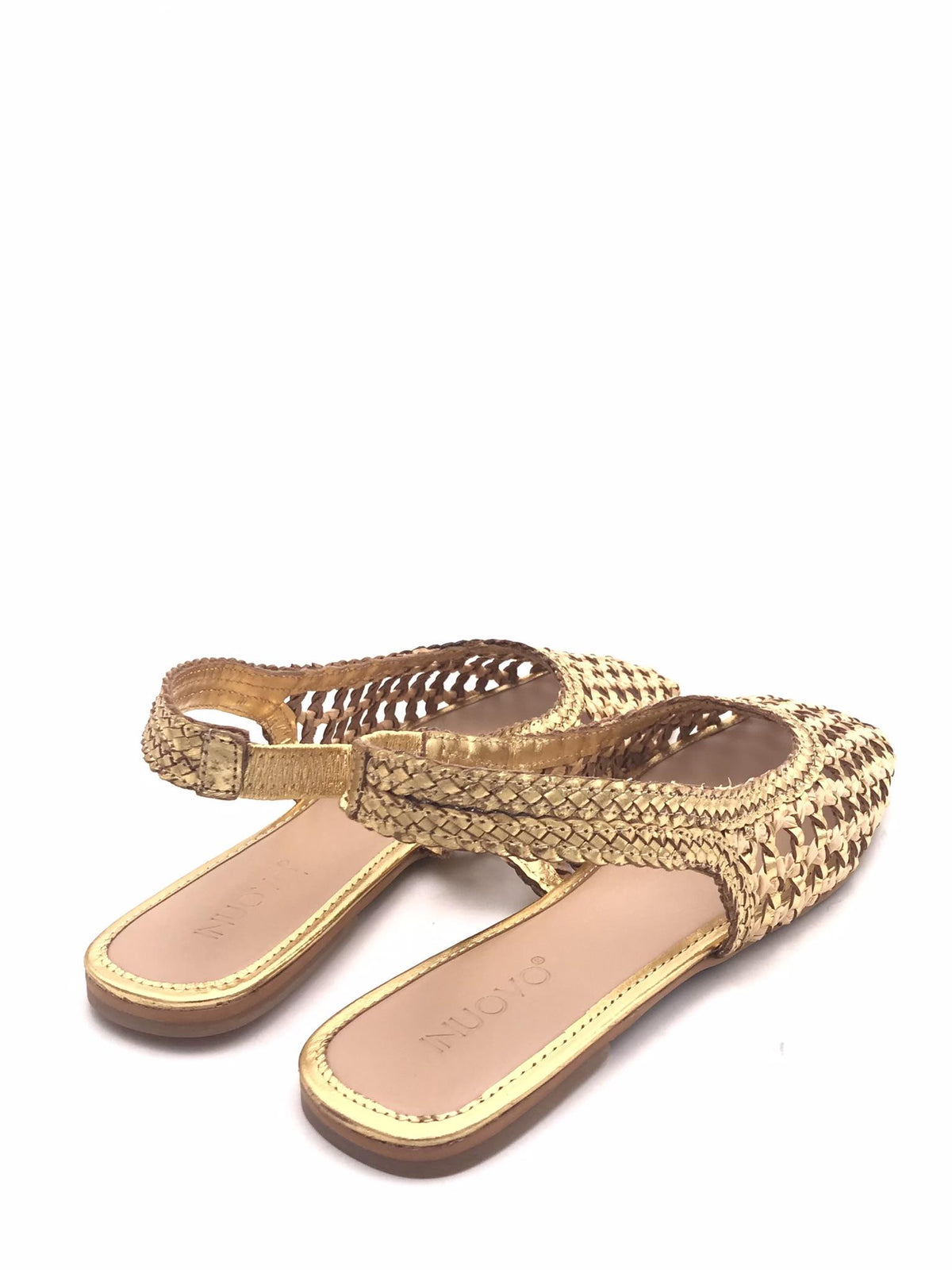 Chanel in pelle e raffia intrecciata oro-beige D41001 ORO INUOVO 