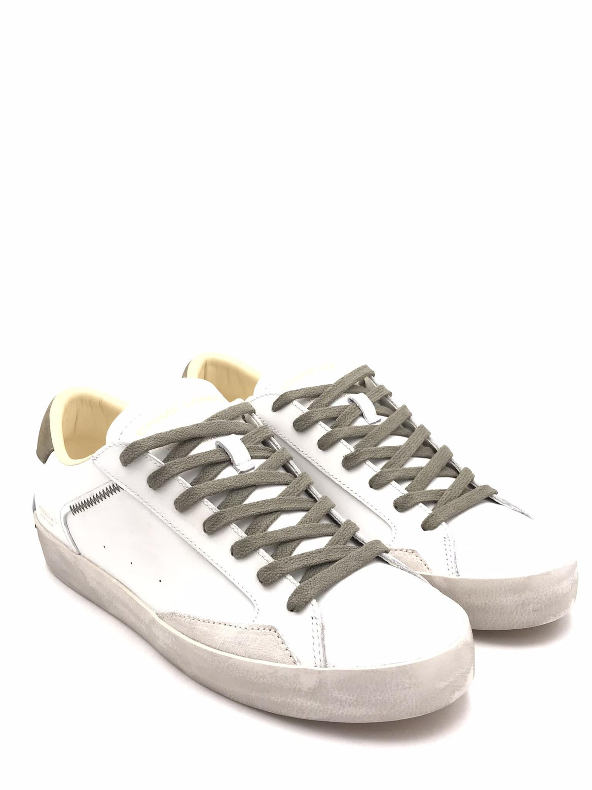 Sneakers uomo Distrassed bianca-verde
