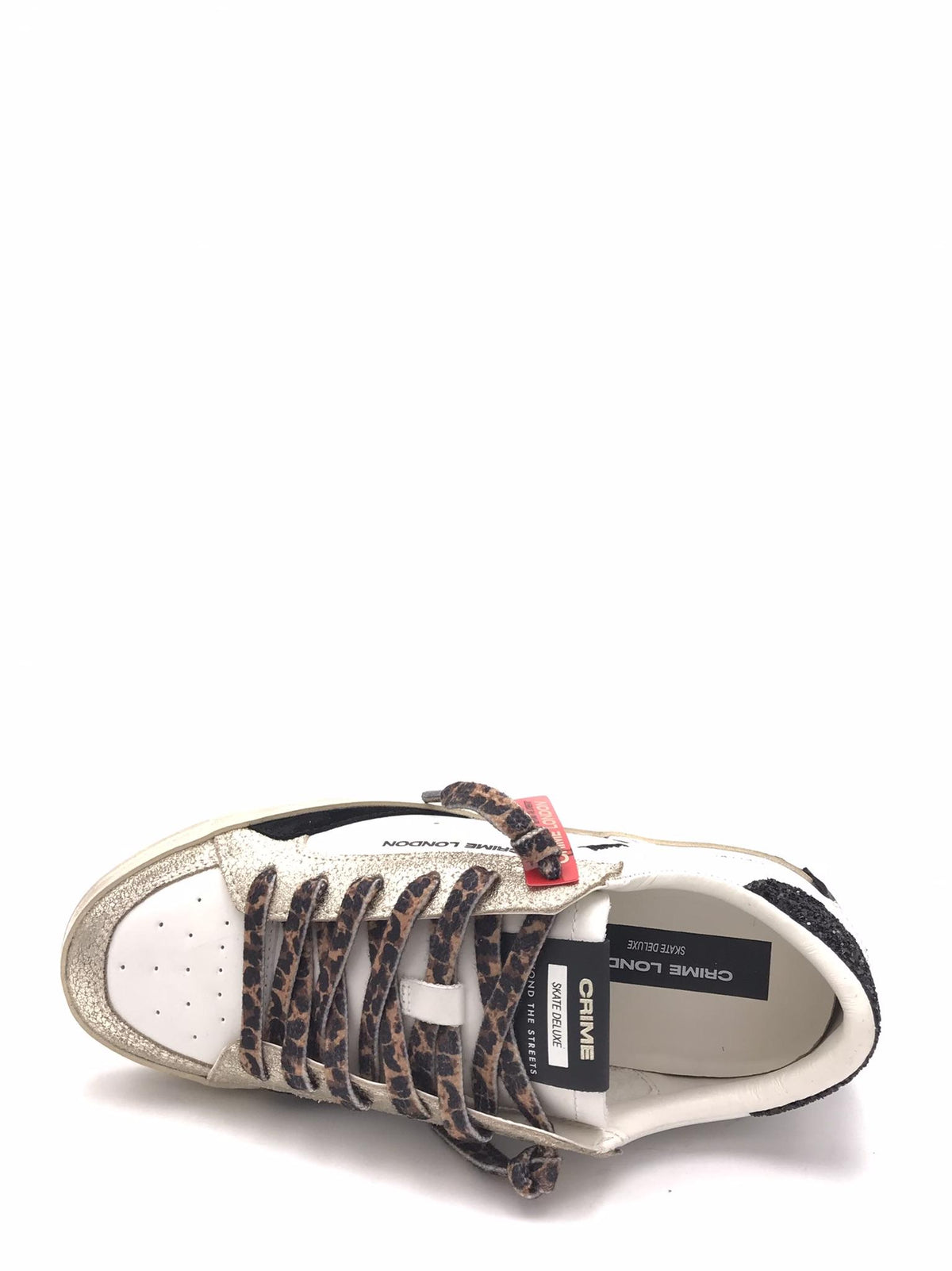 Sneakers sk8 delux bianca-oro 25113 BIANCA-ORO CRIME LONDON 
