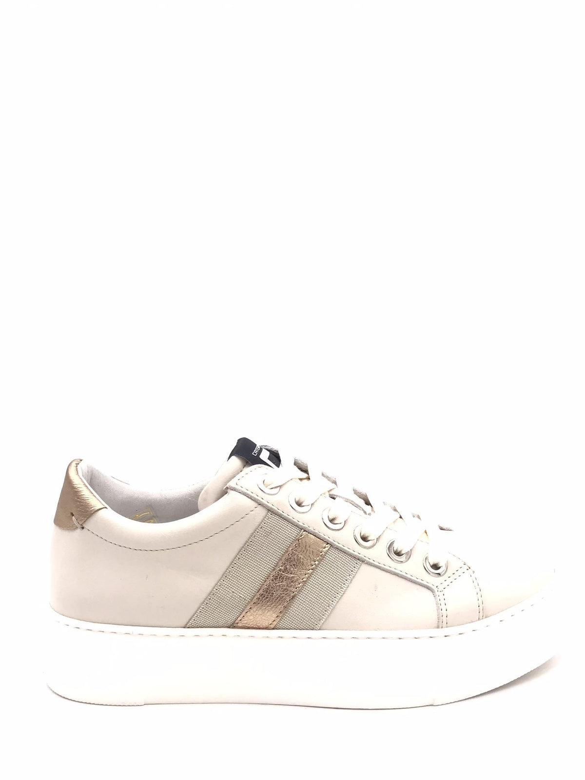 Sneakers donna Maddy in pelle beige